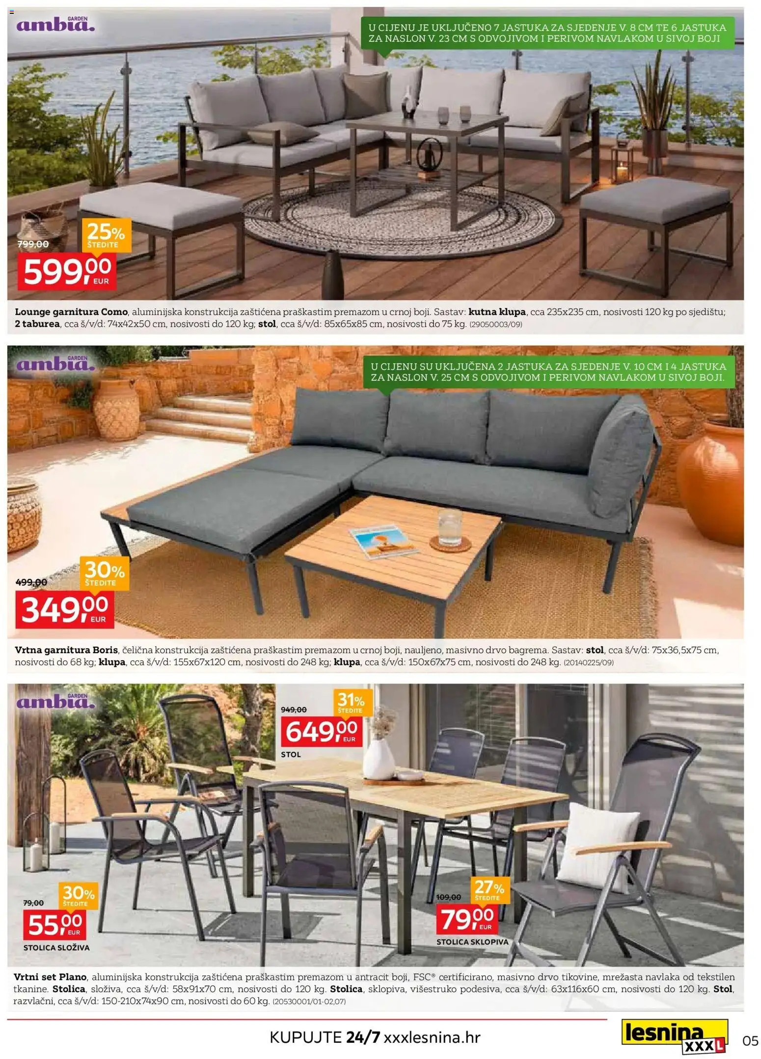Lesnina katalog | vrijedi od 30.03.2026 | Stranica: 5 | Proizvodi: Stolica, Vrtna garnitura