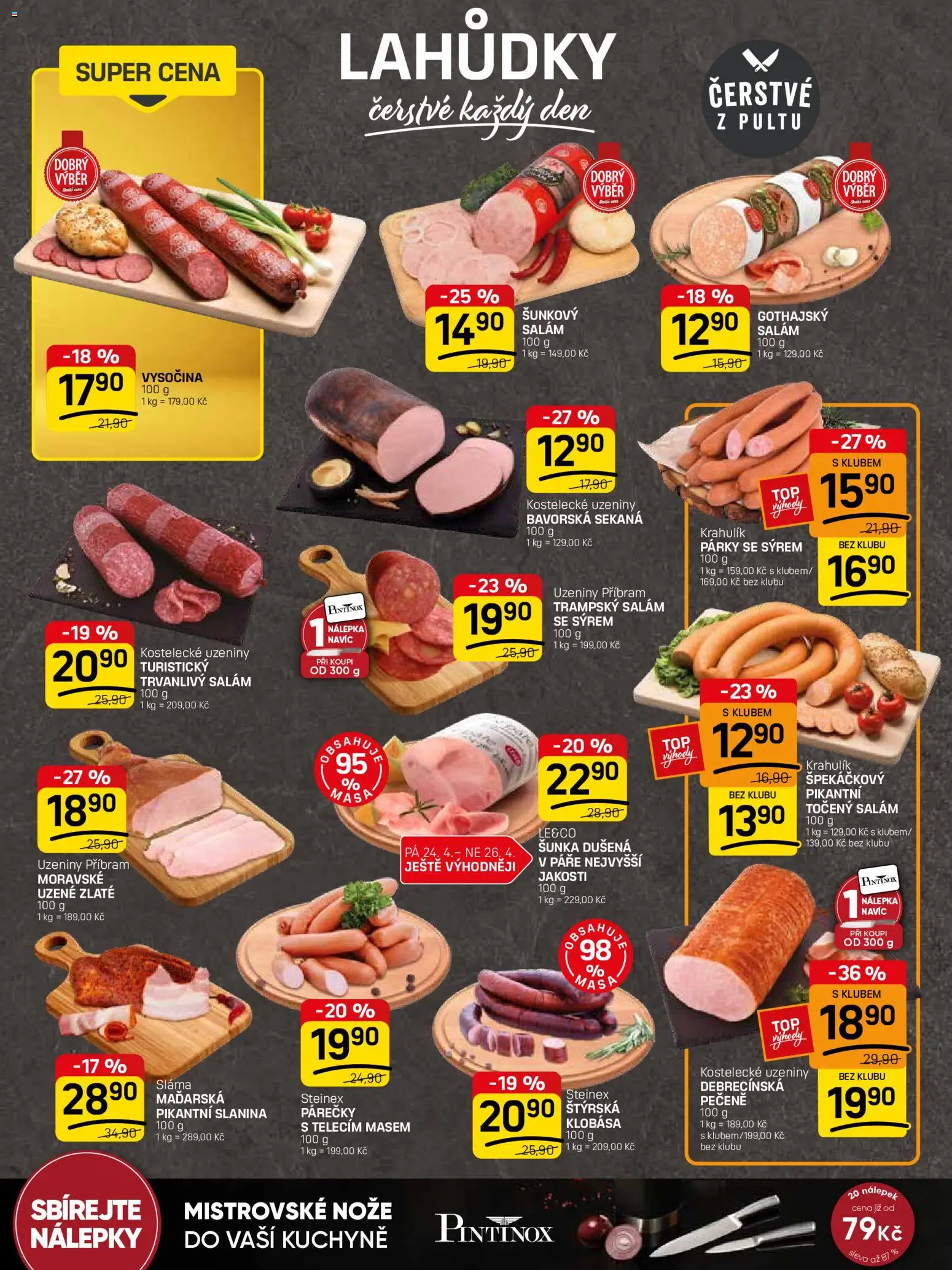 Flop leták - FlopTop od 22.04.2026 | Strana: 2 | Produkty: Párky, Nálepky, Klobása, Vysočina