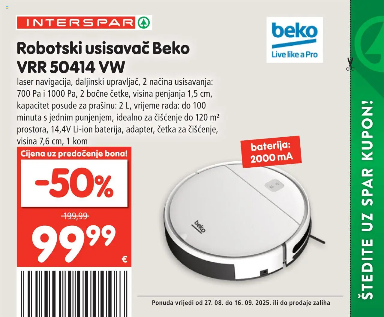 Interspar katalog | vrijedi od 27.08.2025 | Stranica: 12 | Proizvodi: Usisavač, Baterija, Četka