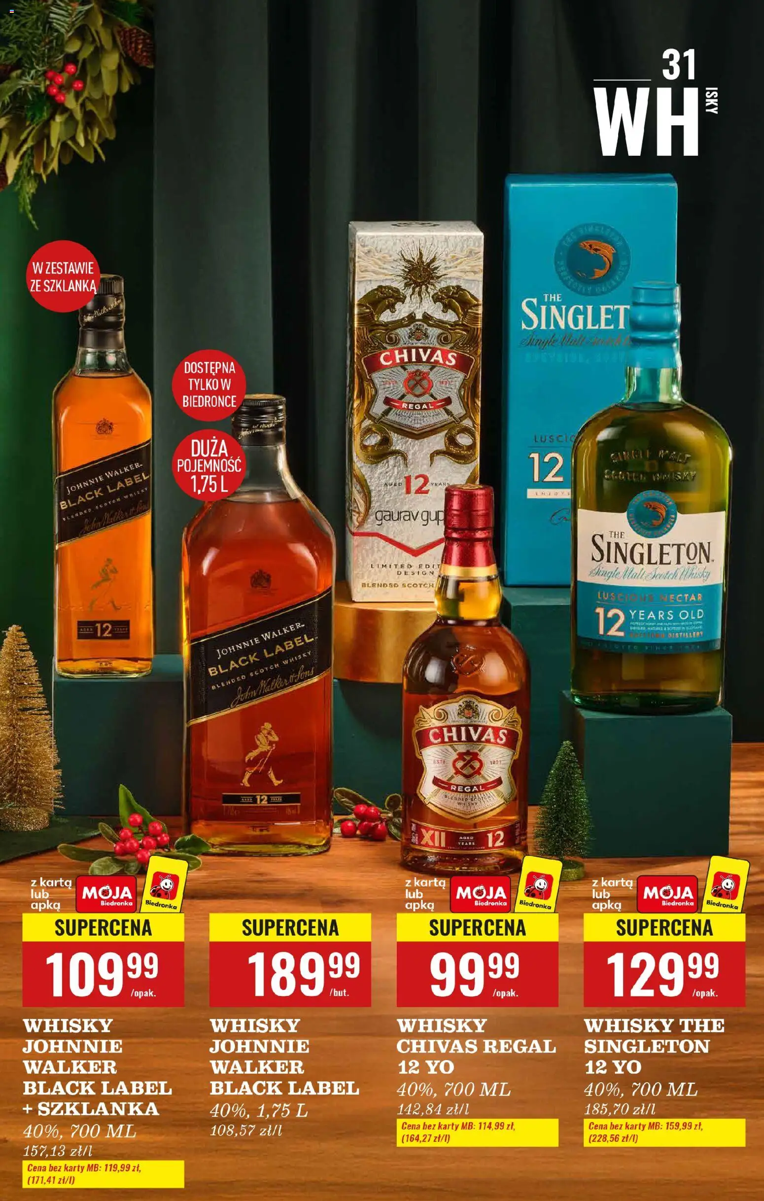 Biedronka gazetka - Czas na toast od 01.12.2025 | Strona: 37 | Produkty: Chivas Regal, Karta, Whisky Chivas Regal, Black Label