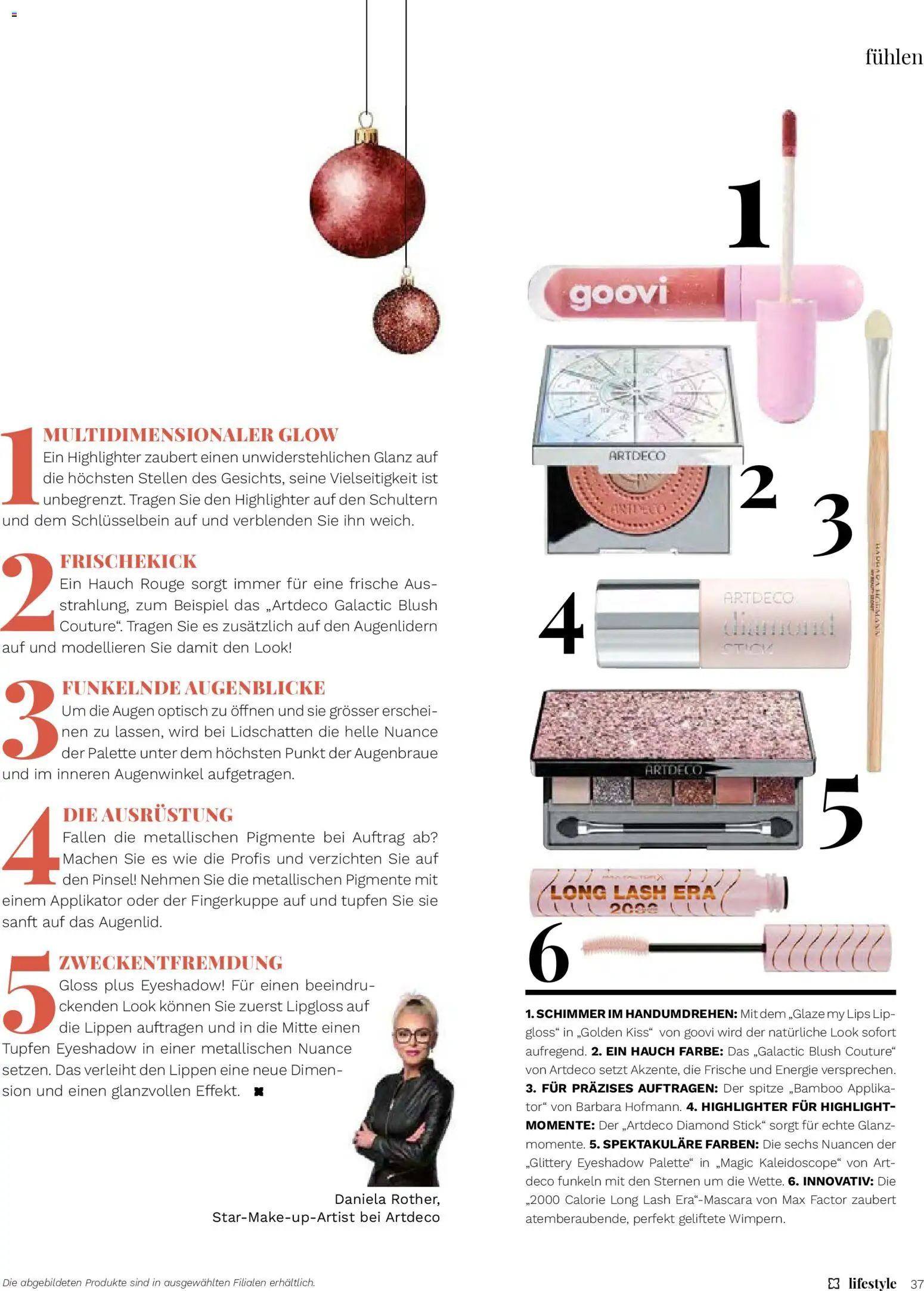 Müller Magazin – gültig ab 14.11.2025 | Seite: 37 | Produkte: Blush, Pinsel, Lidschatten, Mascara