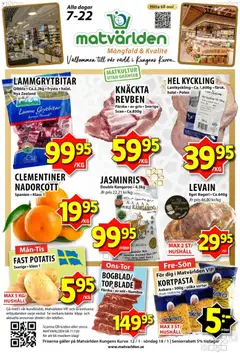 Matvärlden - erbjudanden - Förhandsvisning av reklamblad från butik Matvärlden aktuell från 12.01.2026