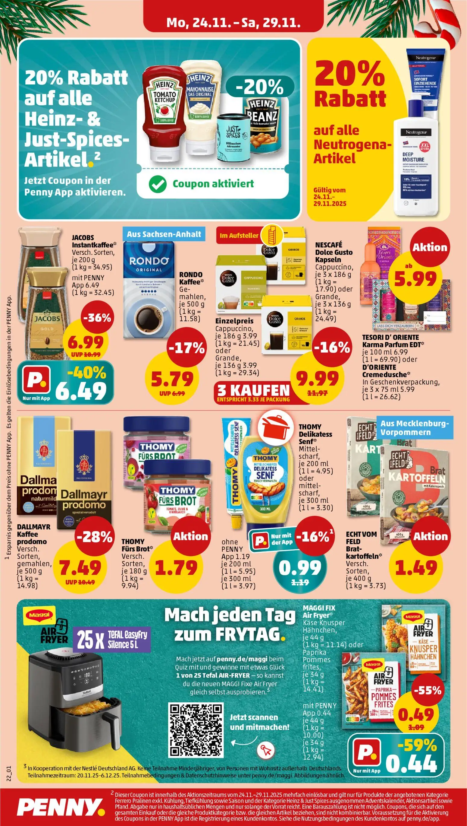 Penny Prospekt 	 – gültig ab 01.12.2025 | Seite: 24 | Produkte: Nescafe, Kartoffeln, Mayonnaise, Brot