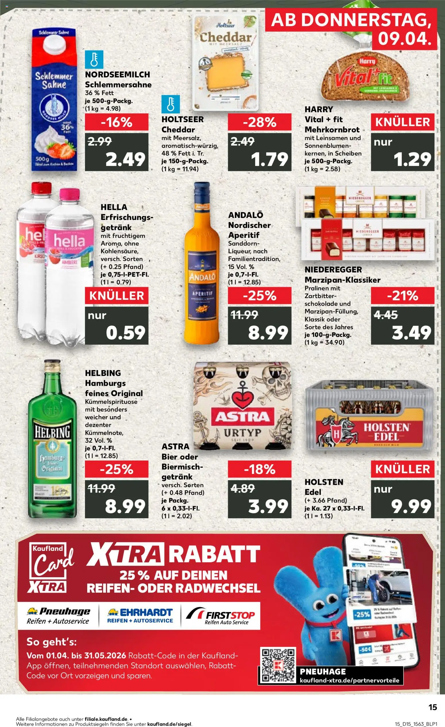 Kaufland Prospekt Kiel	 – gültig ab 09.04.2026 | Seite: 15 | Produkte: Bier, Astra, Holsten, Hella