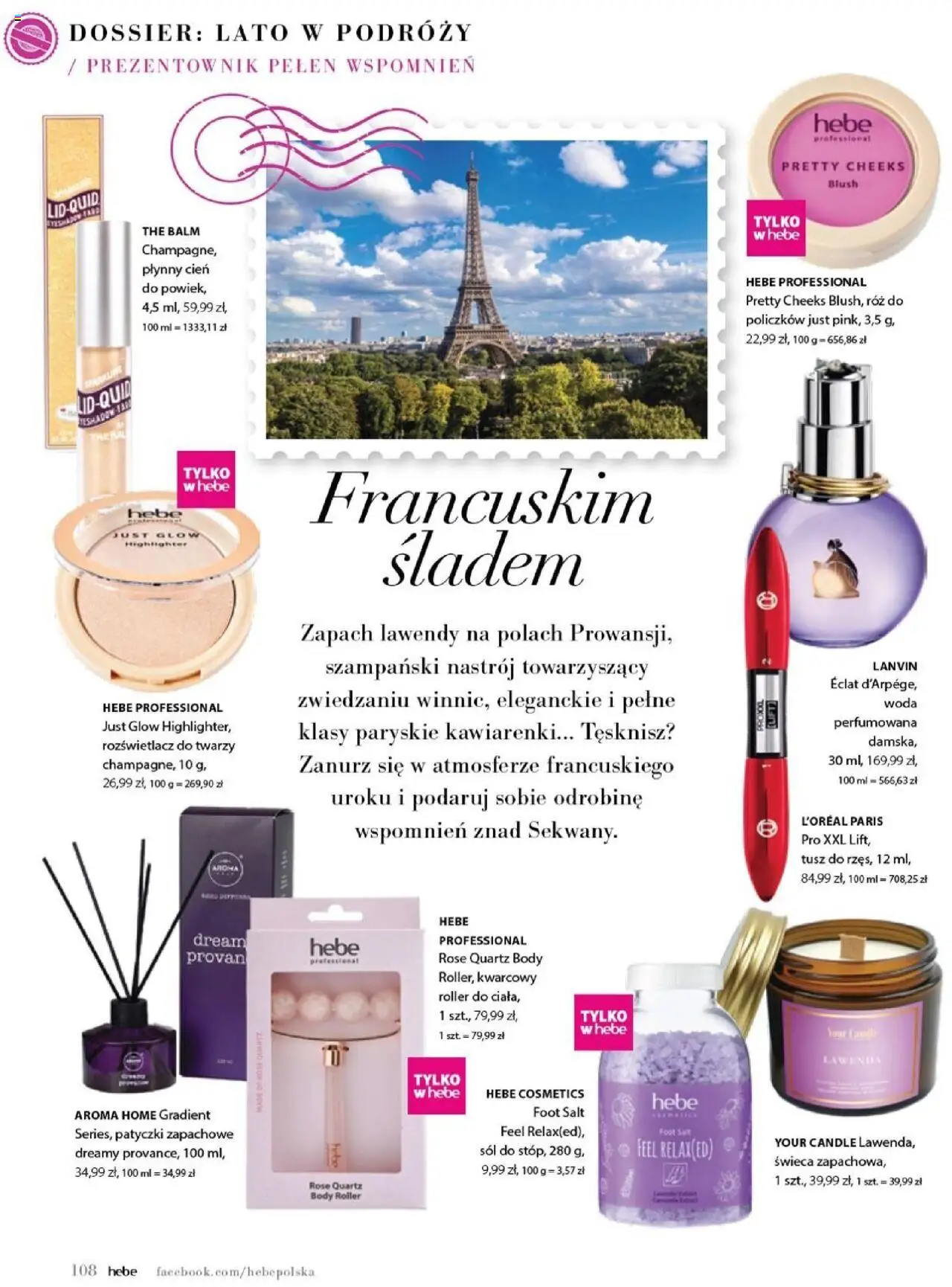 Hebe Gazetka - Magazyn od 01.07.2025 | Strona: 108 | Produkty: Zapach, Róż, Tusz do rzęs, Sól