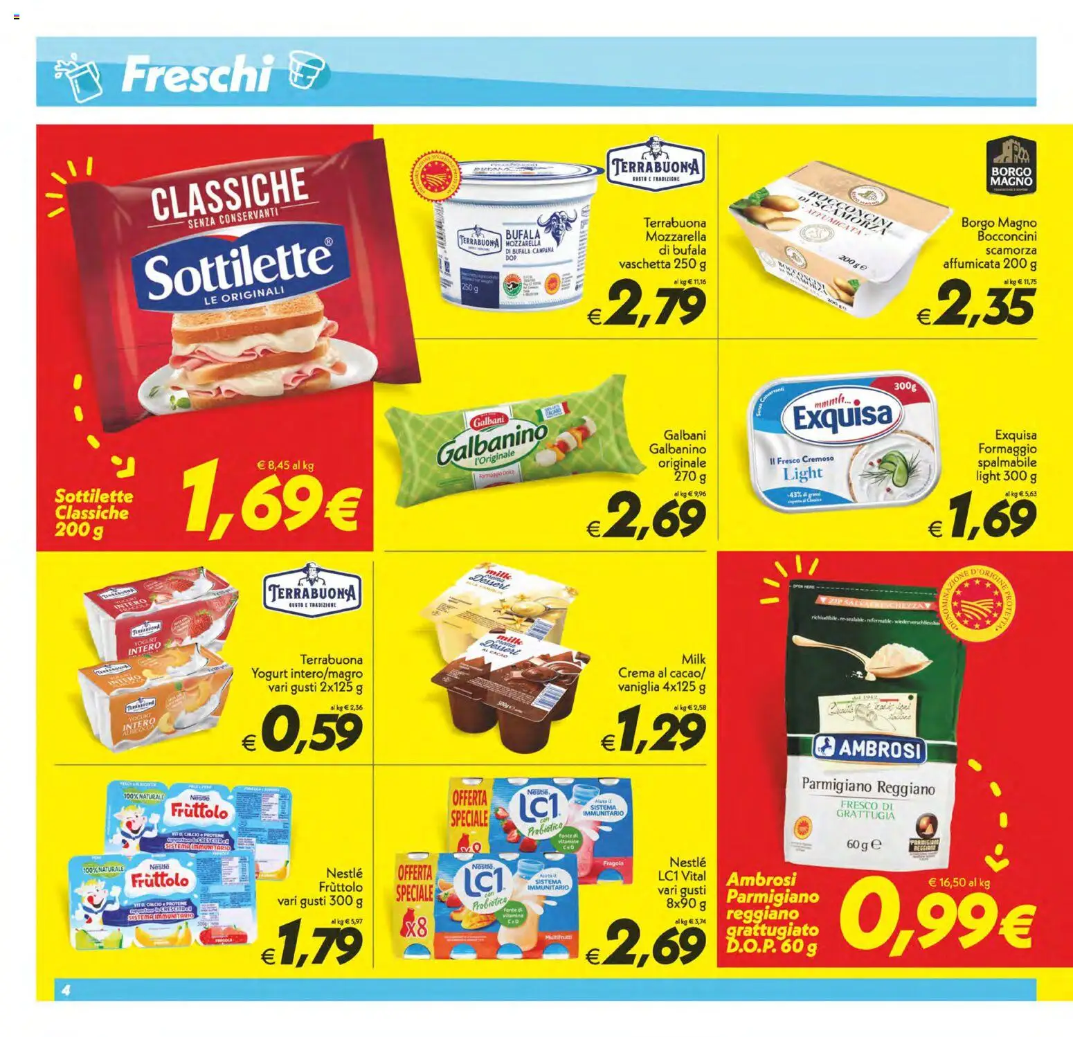Volantino SuperConveniente del 24.10.2025 | Pagina: 4 | Prodotti: Crema, Formaggio, Cacao, Parmigiano