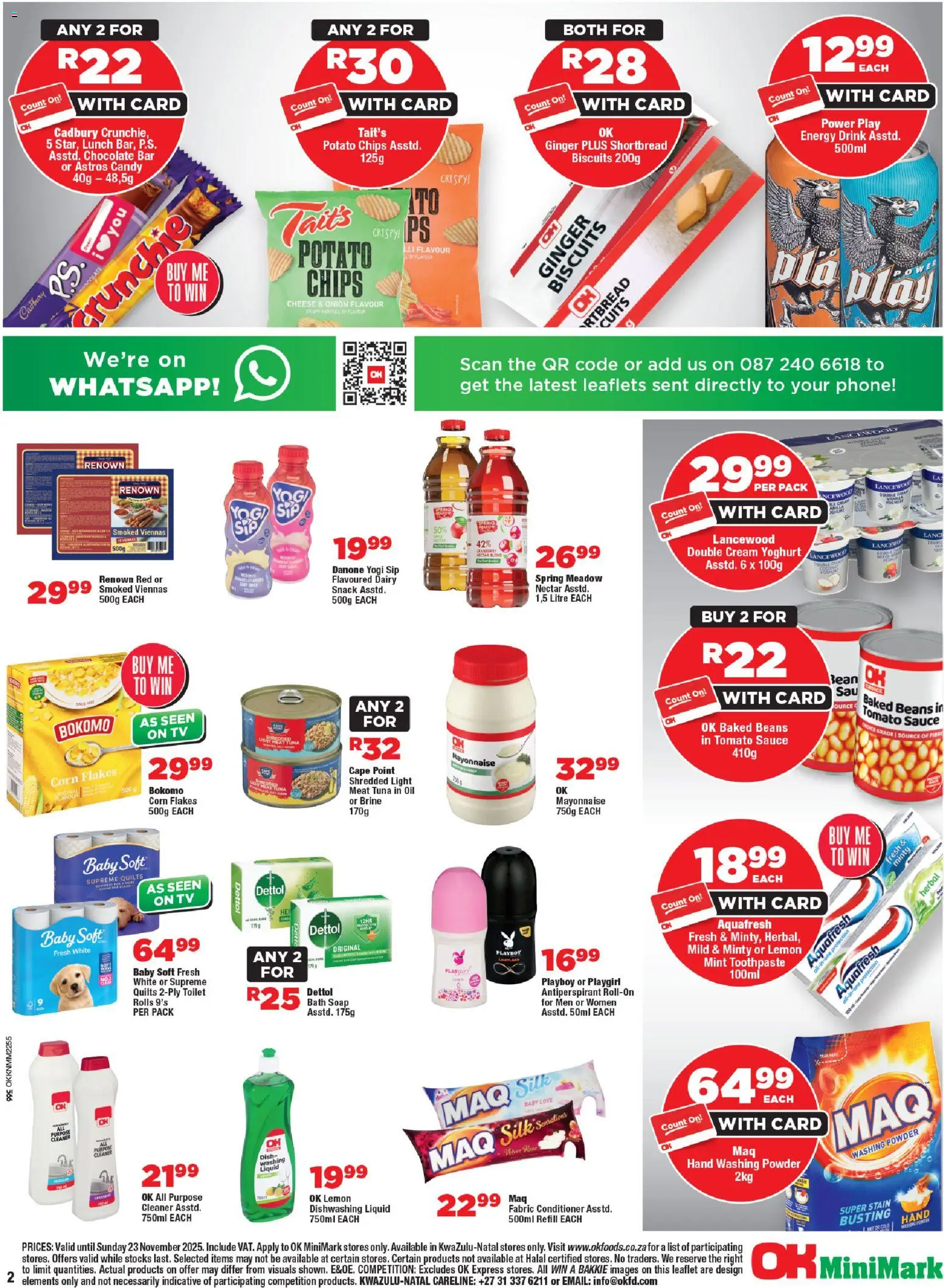 New OK Foods catalogue – valid from 12.11.2025 | Page: 2 | Products: Beans, Light, Oil, Mayonnaise