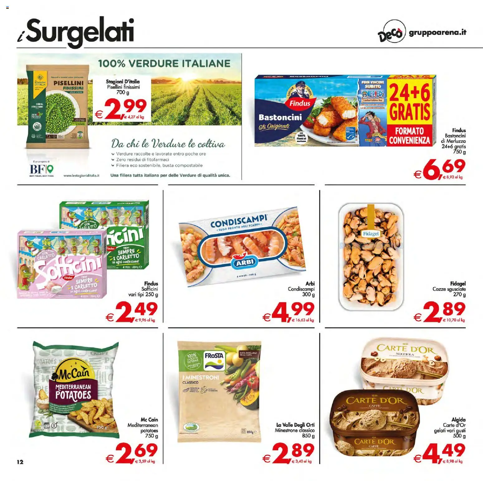 Volantino Decò del 13.01.2026 | Pagina: 12 | Prodotti: Caffè, Merluzzo, Verdure, Sugo