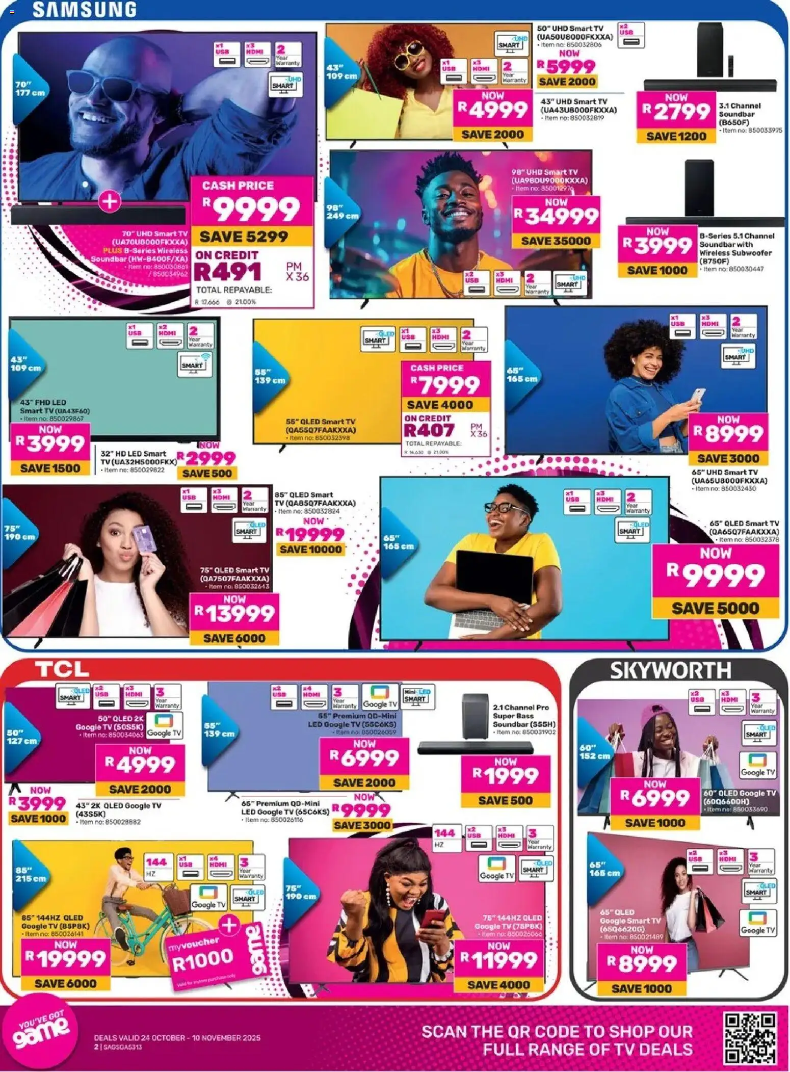 New Game catalogue – valid from 24.10.2025 | Page: 2 | Products: TV, Soundbar, Subwoofer