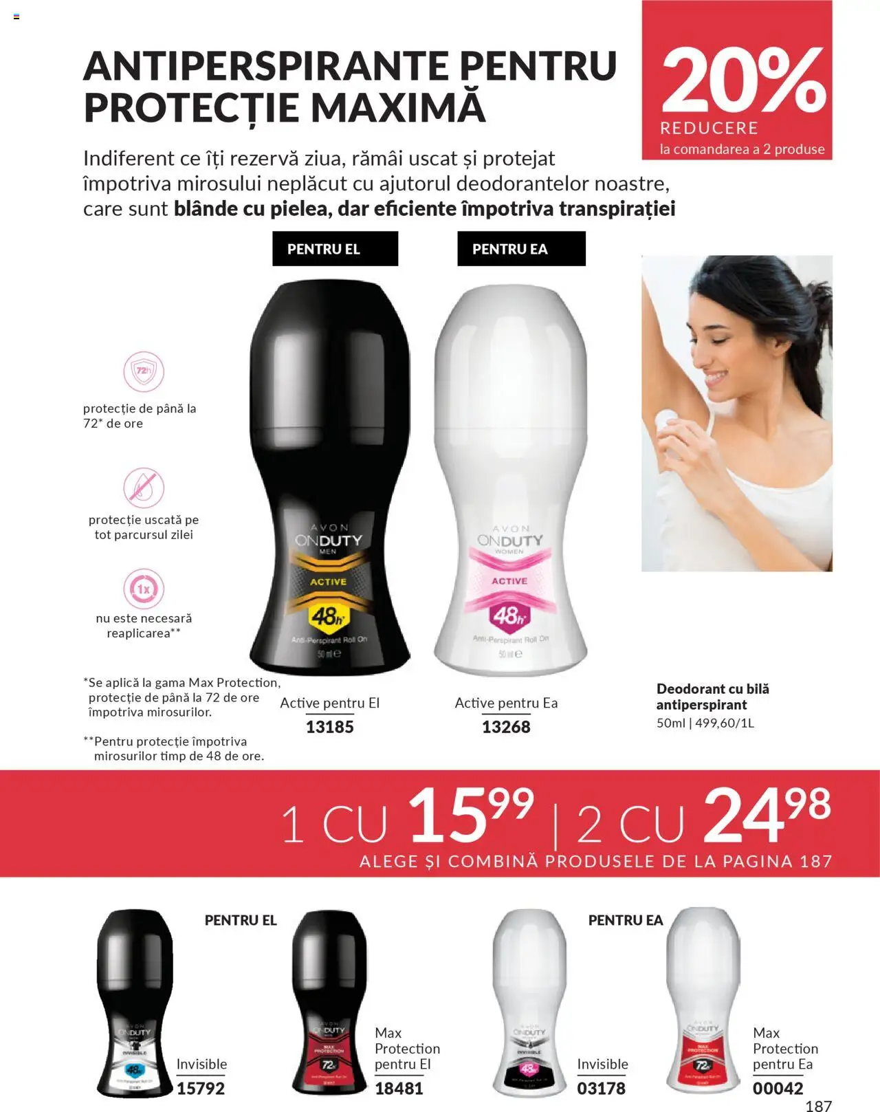 Noul catalog Avon – valabil de la 01.10.2025 | Pagină: 189 | Produse: Deodorant, Antiperspirant