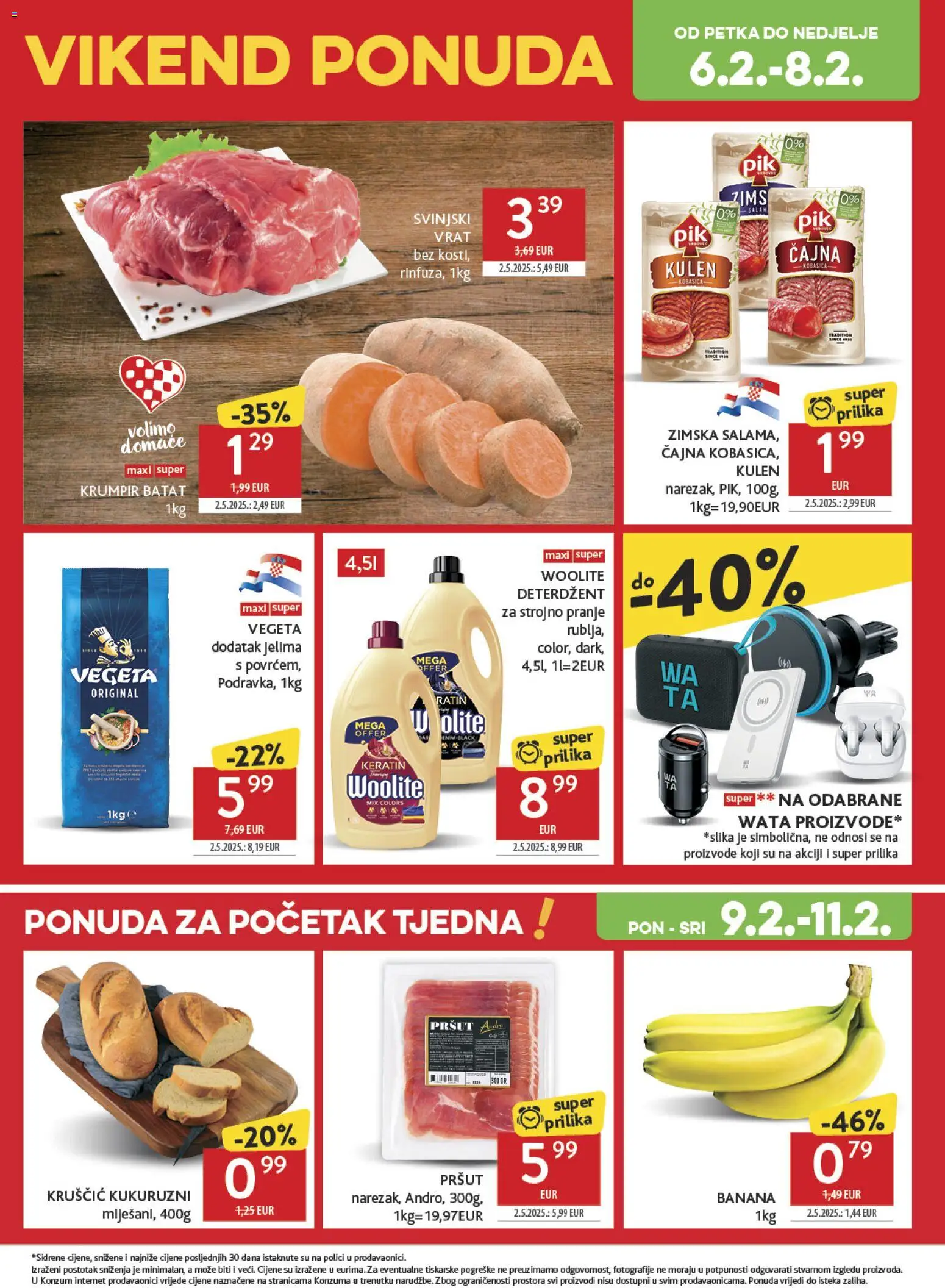 Konzum katalog | vrijedi od 04.02.2026 | Stranica: 51 | Proizvodi: Podravka, Pršut, Deterdžent, Kulen