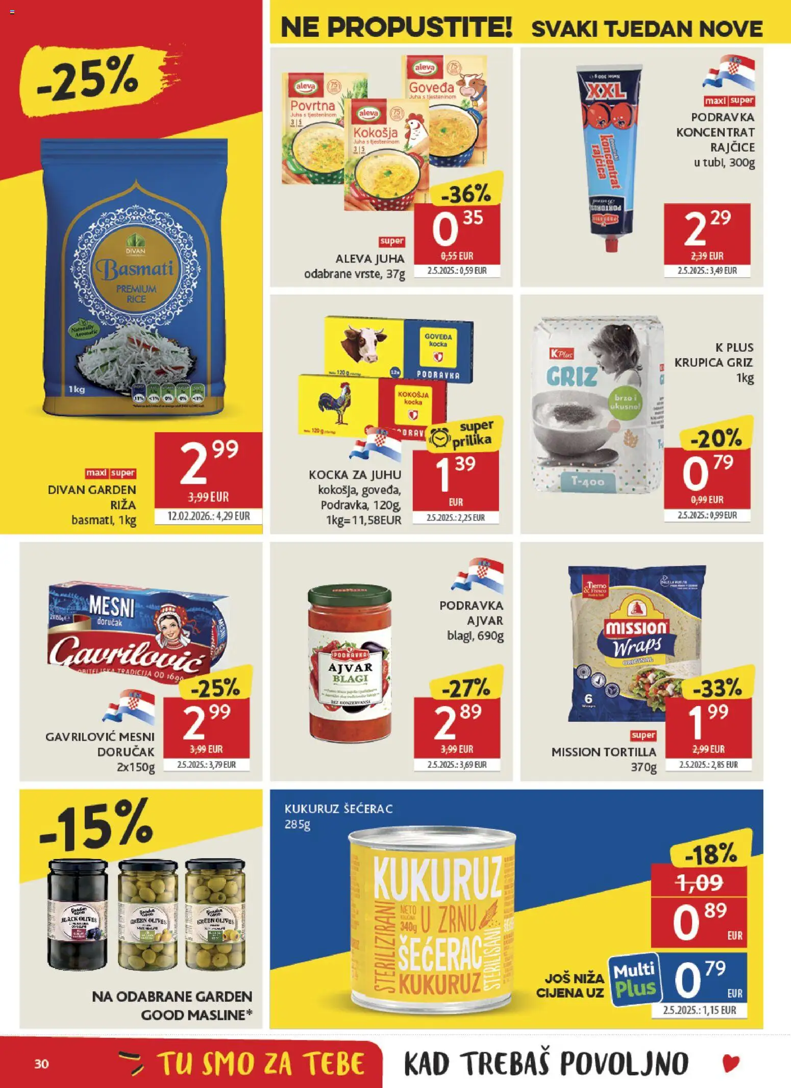 Konzum HR akciós ujság - amely érvényes a következő dátumtól: 04.03.2026 | Oldal: 30 | Termékek: Tortilla, Ajvár