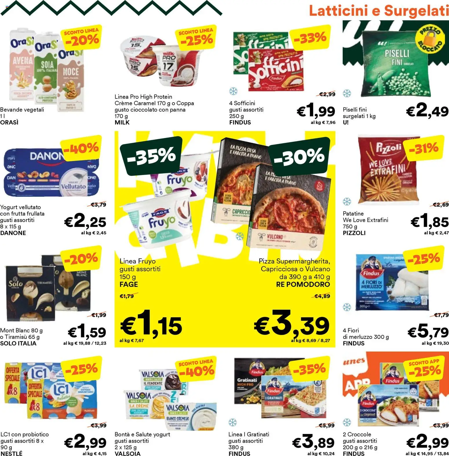 Volantino Unes del 31.12.2025 | Pagina: 9 | Prodotti: Pizza, Merluzzo, Frutta, Piselli