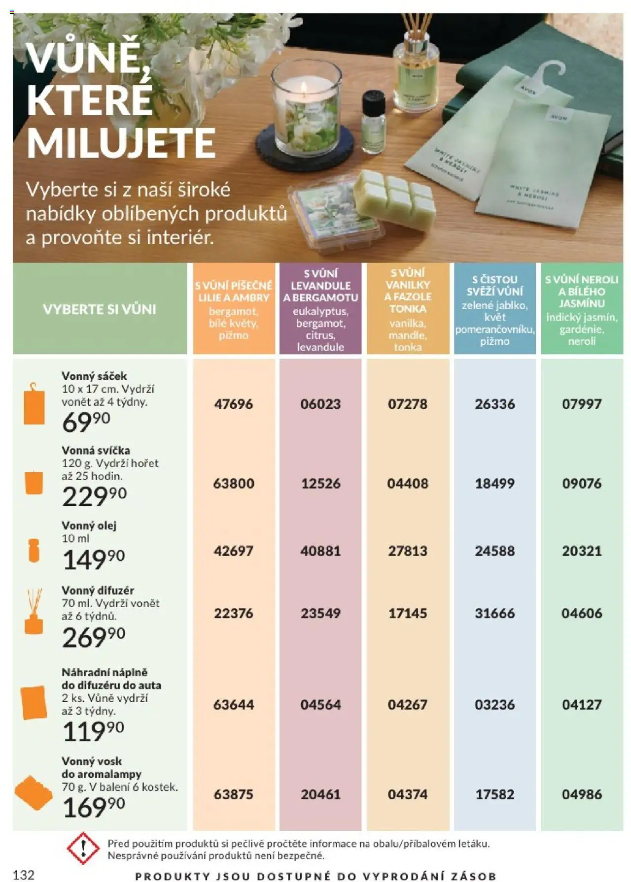 Avon katalog 8/2025 od 31.07.2025 | Strana: 132 | Produkty: Difuzér, Svíčka, Fazole, Sáček