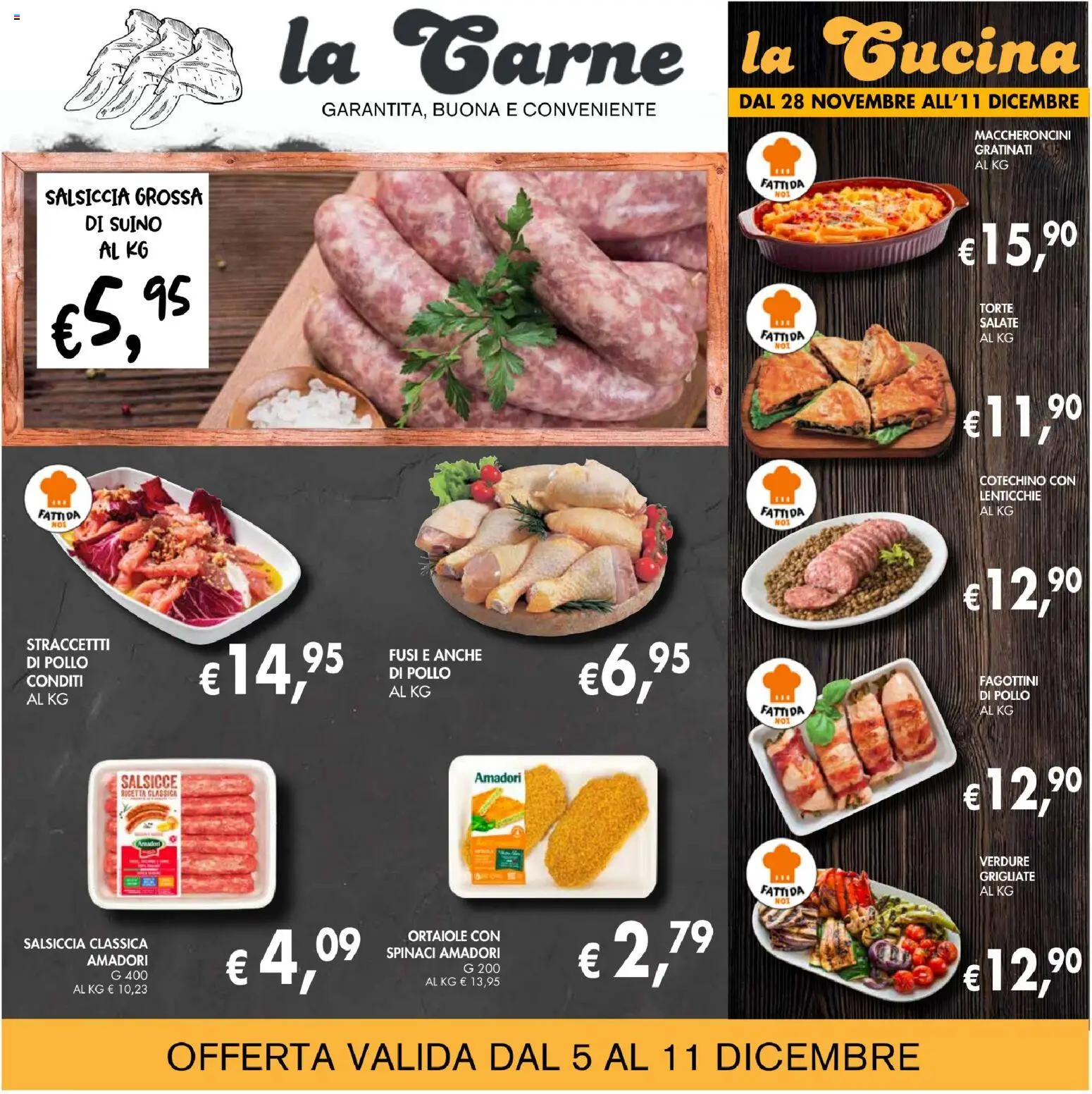 Volantino Coal del 28.11.2025 | Pagina: 5 | Prodotti: Pollo, Lenticchie, Suino, Spinaci