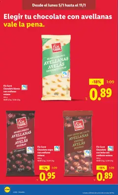 Vista previa Fin Carré Chocolate con leche con avellanas enteras, Chocolate con leche con avellanas enteras, 100 g válido desde el 05.01.2026 | Página: 18
