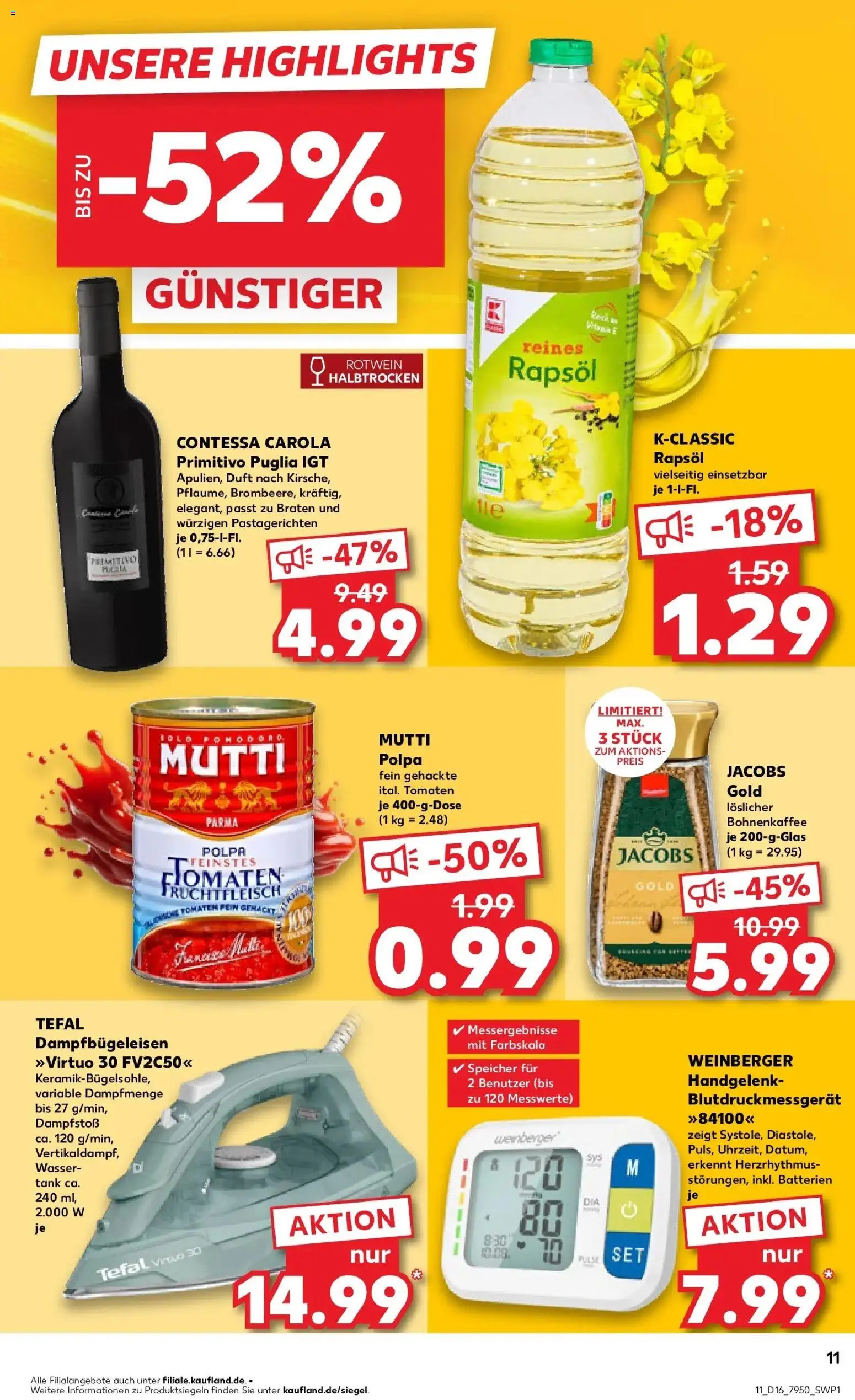 Kaufland Prospekt Hamburg	 – gültig ab 16.04.2026 | Seite: 11 | Produkte: Batterien, Rotwein, Rotwein halbtrocken, Tomaten