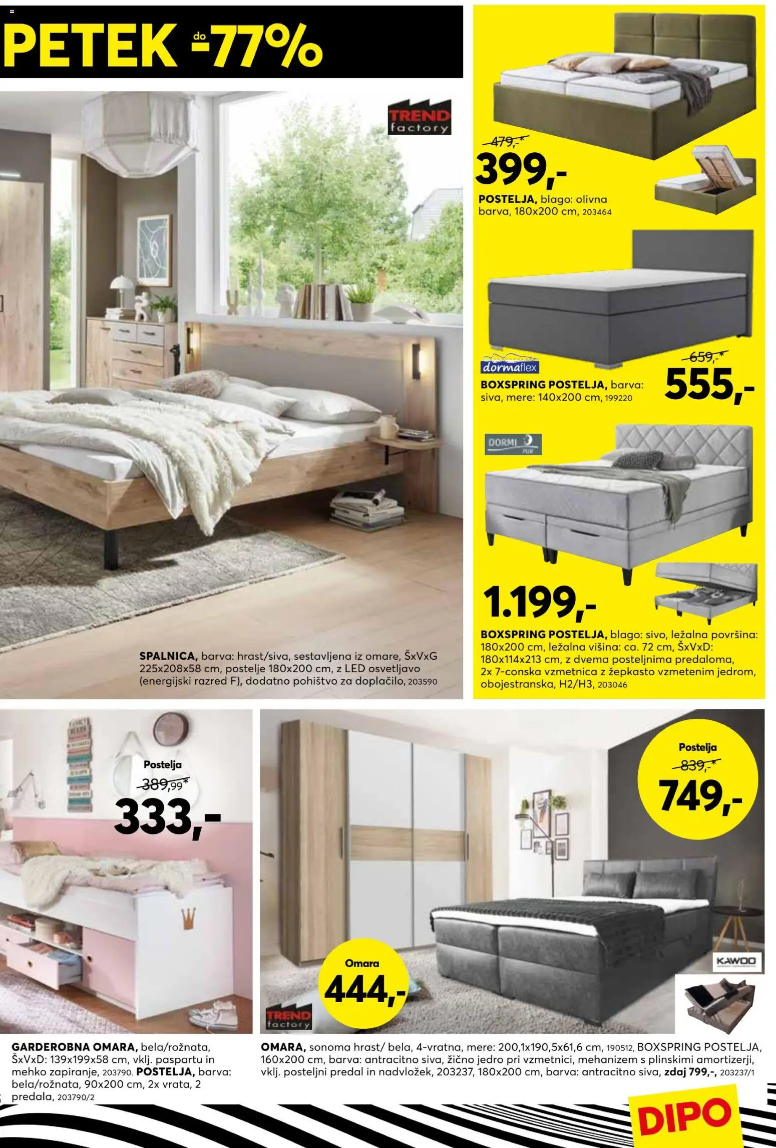 Novi Dipo katalog ponudbe – veljaven od 25.11.2025 | Stran: 11 | Izdelki: Pohištvo, Postelja, Vzmetnica, Barva