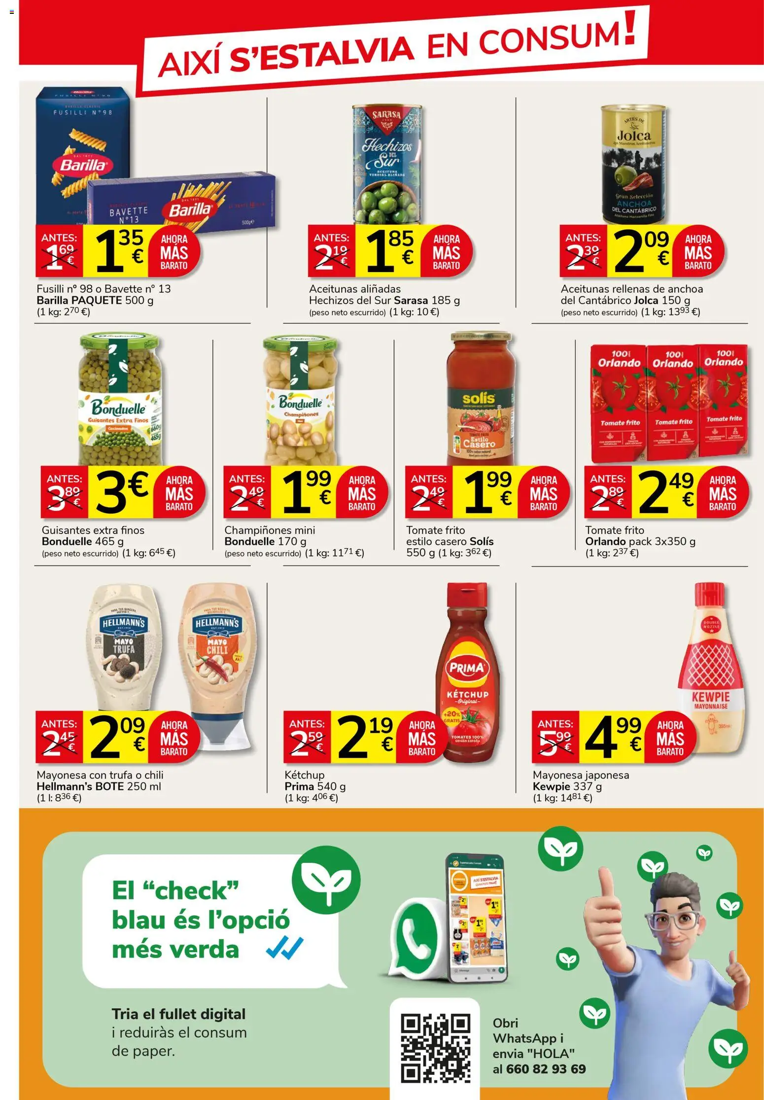 Consum folleto │ válido desde el 23.04.2026 | Página: 7 | Productos: Tomates, Οθόνη προβολής, Peso, Anchoa