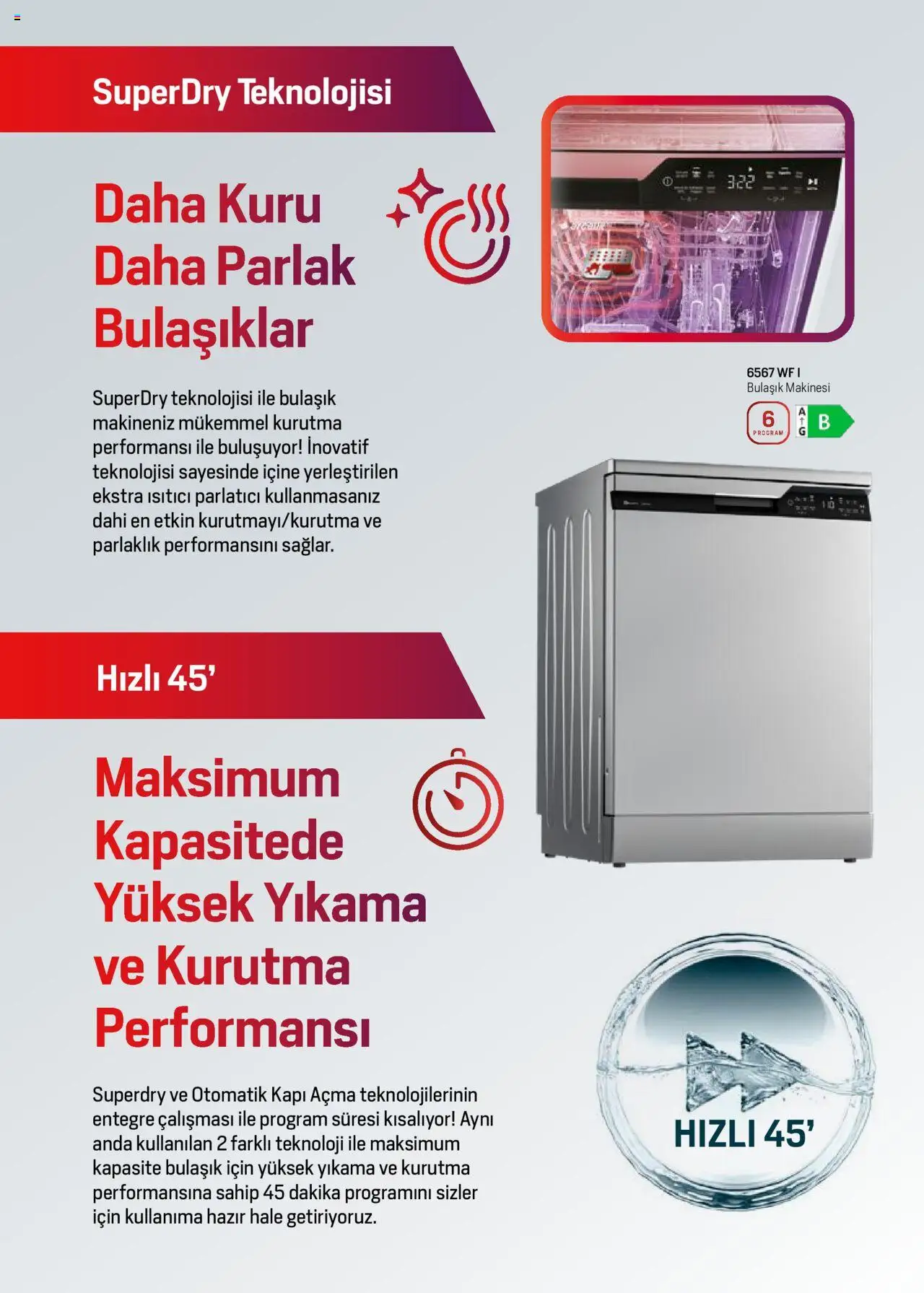 Arçelik Katalog - 01.06.2025 tarihinden itibaren geçerlidir | Sayfa: 48 | Ürünler: Parlatıcı, Bulaşık makinesi