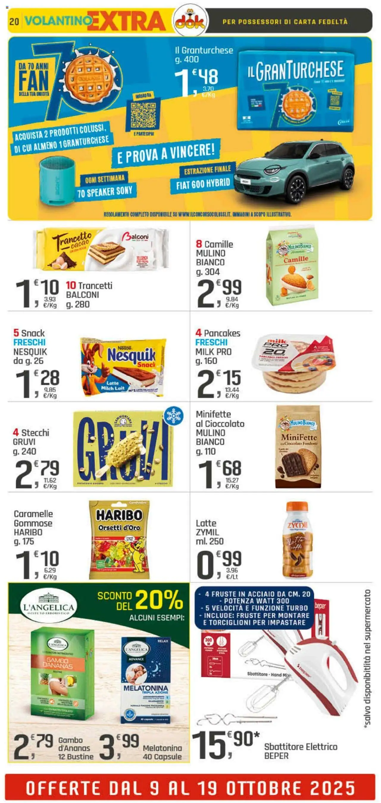 Volantino DOK del 09.10.2025 | Pagina: 20 | Prodotti: Cioccolato, Latte, Speaker, Cacao