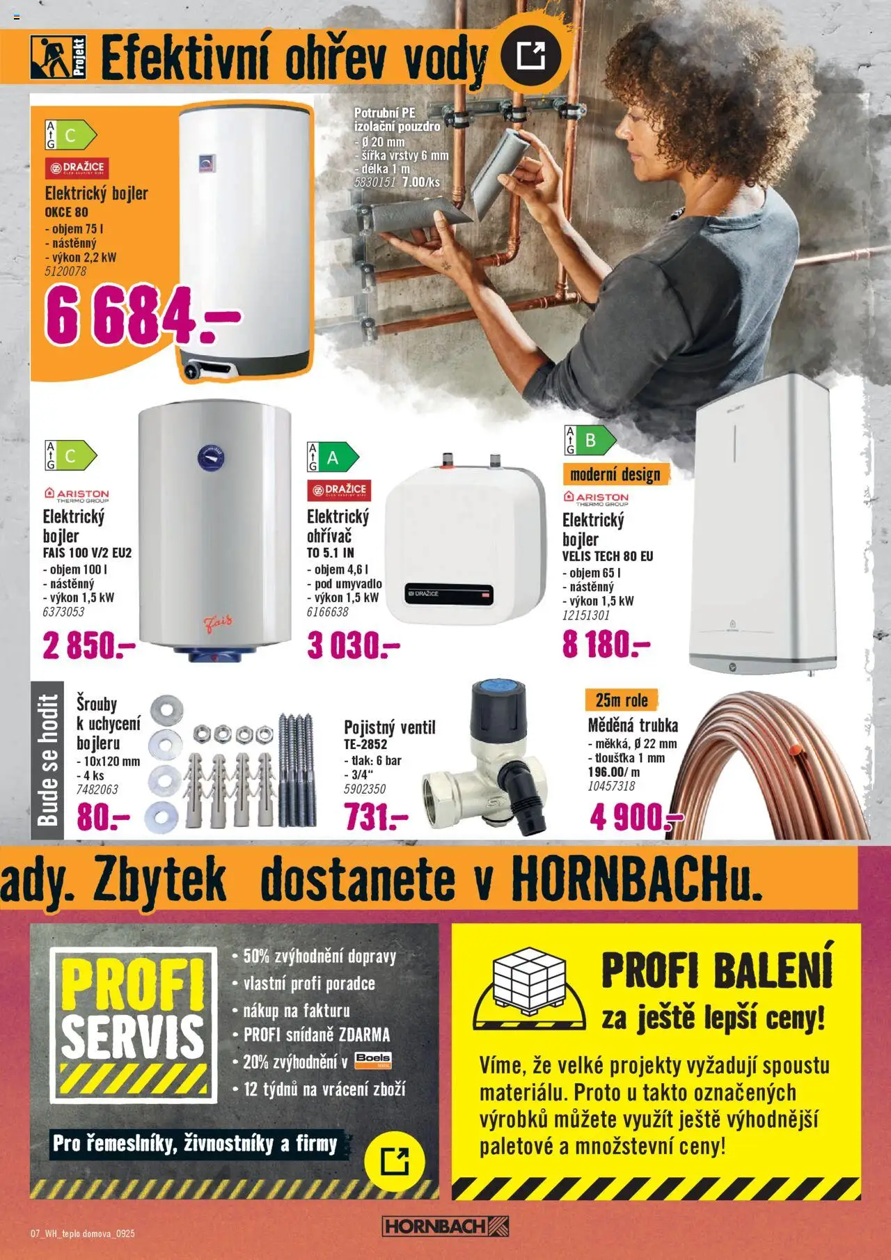 HORNBACH leták - Teplo domova od 17.09.2025 | Strana: 7 | Produkty: Pouzdro, Umyvadlo, Trubka