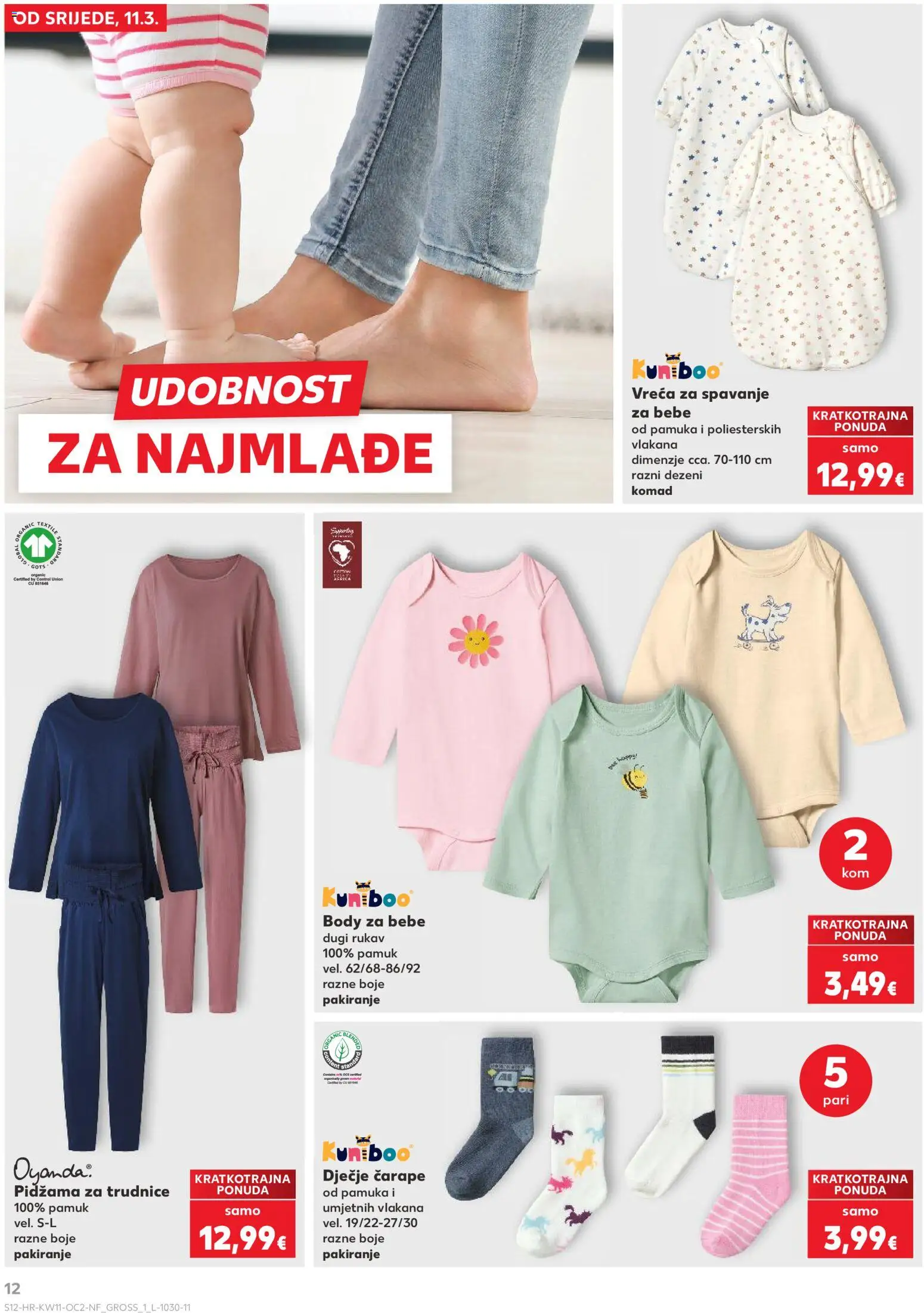 Kaufland katalog | vrijedi od 11.03.2026 | Stranica: 12 | Proizvodi: Čarape, Pidžama