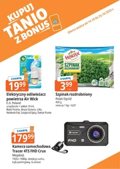 Pogląd oferty "E.Leclerc Gazetka - Kupony dodatkowe" - ważna od 14.10.2025 | Strona: 14 | Produkty: Karta, Szpinak, Sól morska, Sól