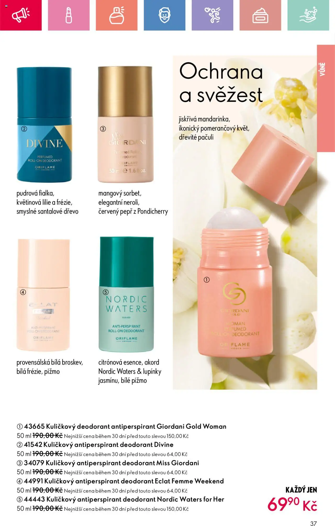 Oriflame katalog č.08/2025 od 25.05.2025 | Strana: 37 | Produkty: Deodorant, Antiperspirant