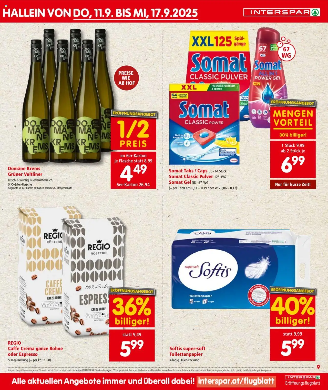 Interspar Flugblatt - Salzburg gültig ab 11.09.2025 | Seite: 9