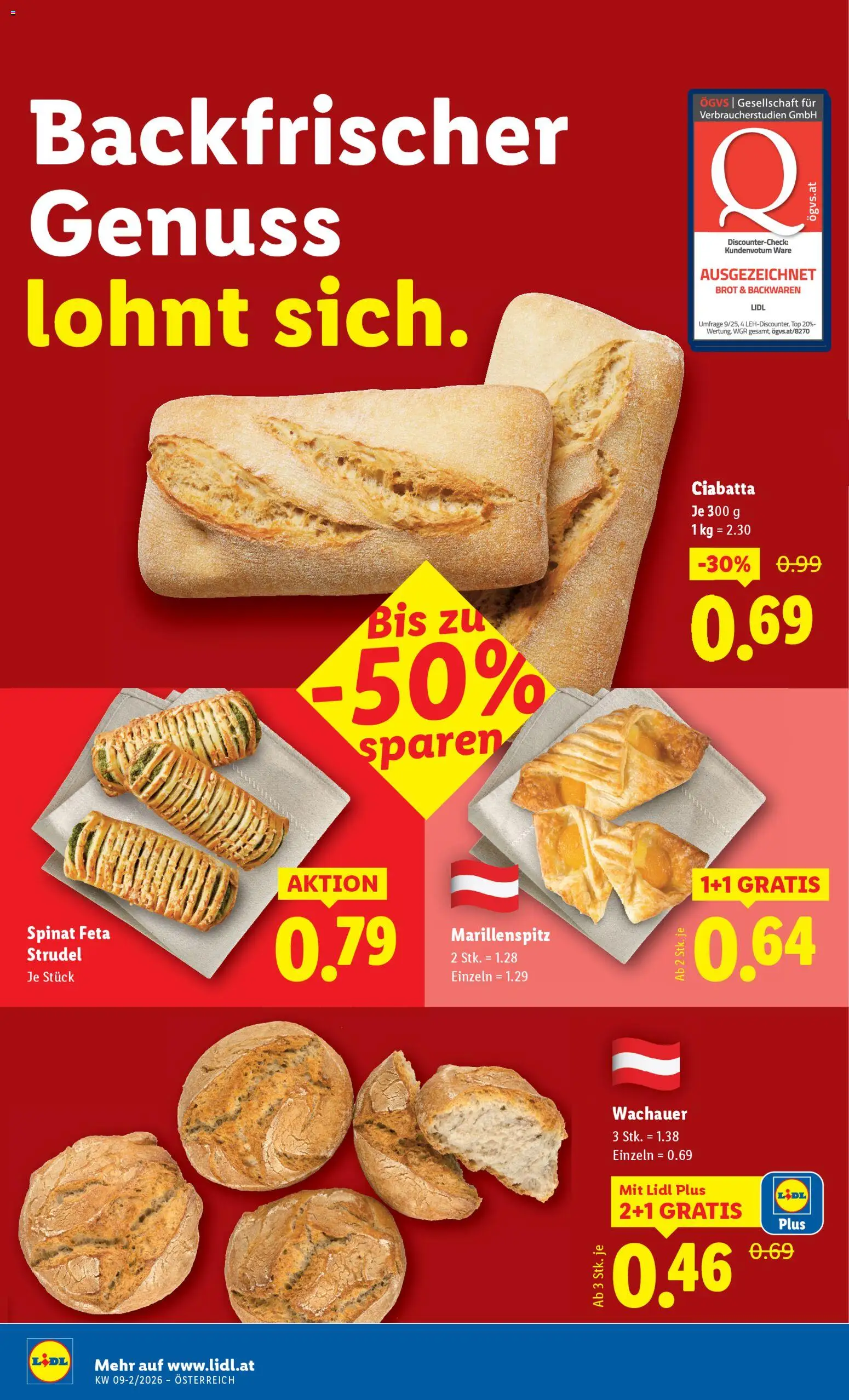 Lidl Flugblatt - Altenmarkt im Pongau, St. Johann im Pongau, Zell am See gültig ab 26.02.2026 | Seite: 8 | Produkte: Brot