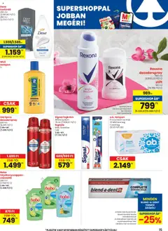 Spar akciós ujság - amely érvényes a következő dátumtól: 31.07.2025 | Oldal: 15 | Termékek: Old spice, Stift, Fogkrém, Fogkefe