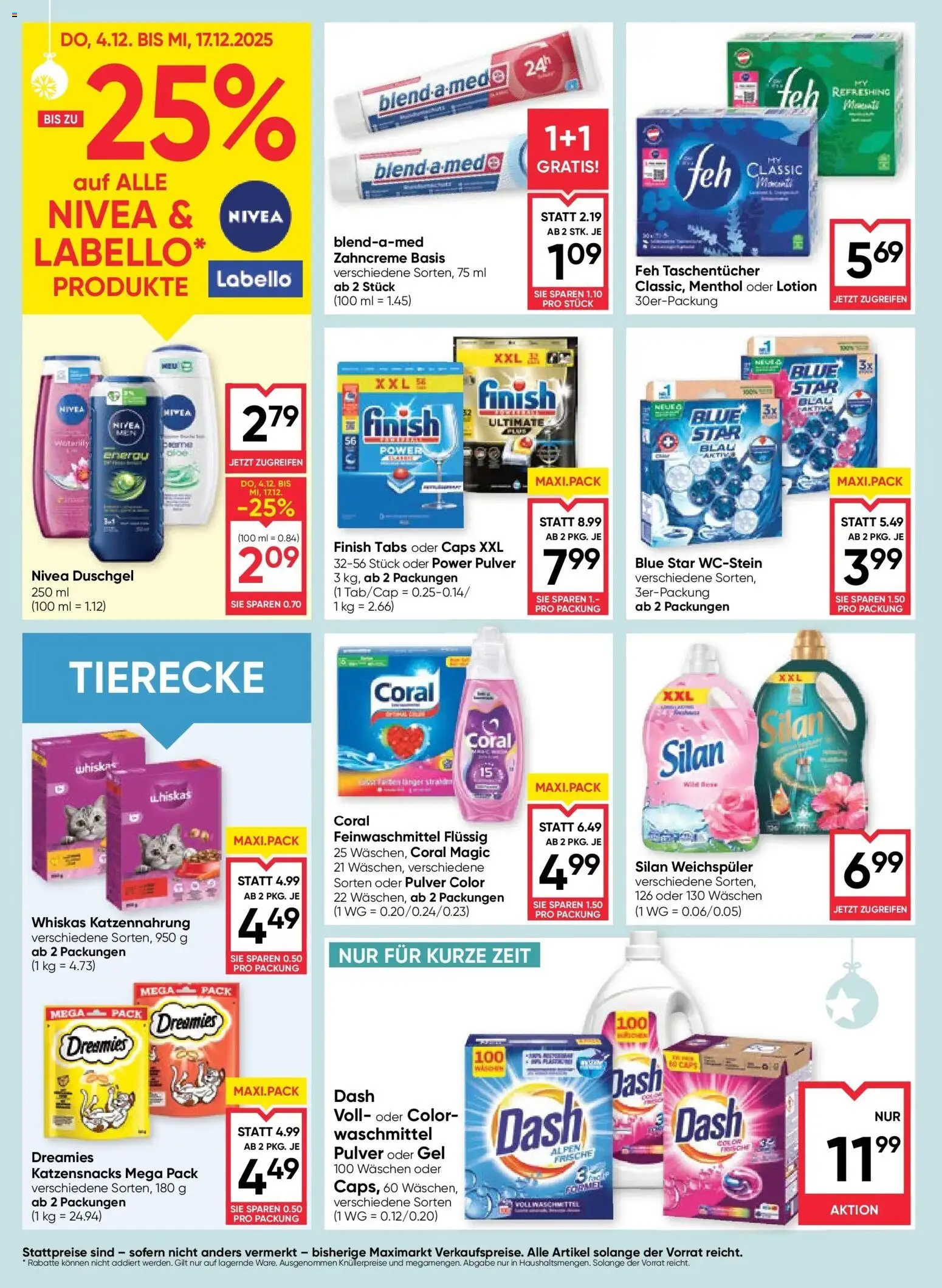 Maximarkt Vöcklabruck, Ried gültig ab 04.12.2025 | Seite: 16 | Produkte: Duschgel, Weichspüler, Waschmittel