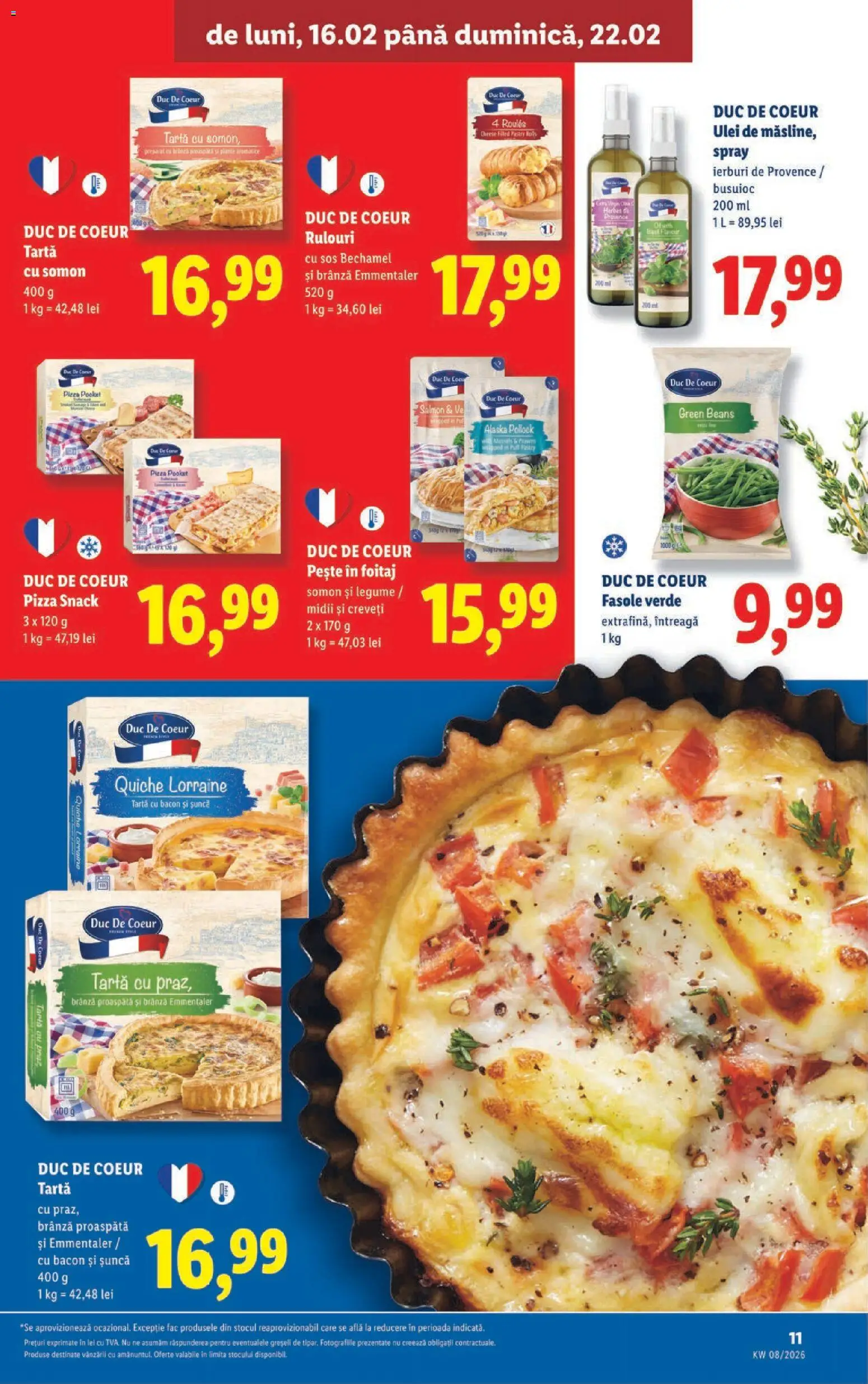 Noul catalog Lidl – valabil de la 16.02.2026 | Pagină: 11 | Produse: Bacon, Ulei, Pește, Legume