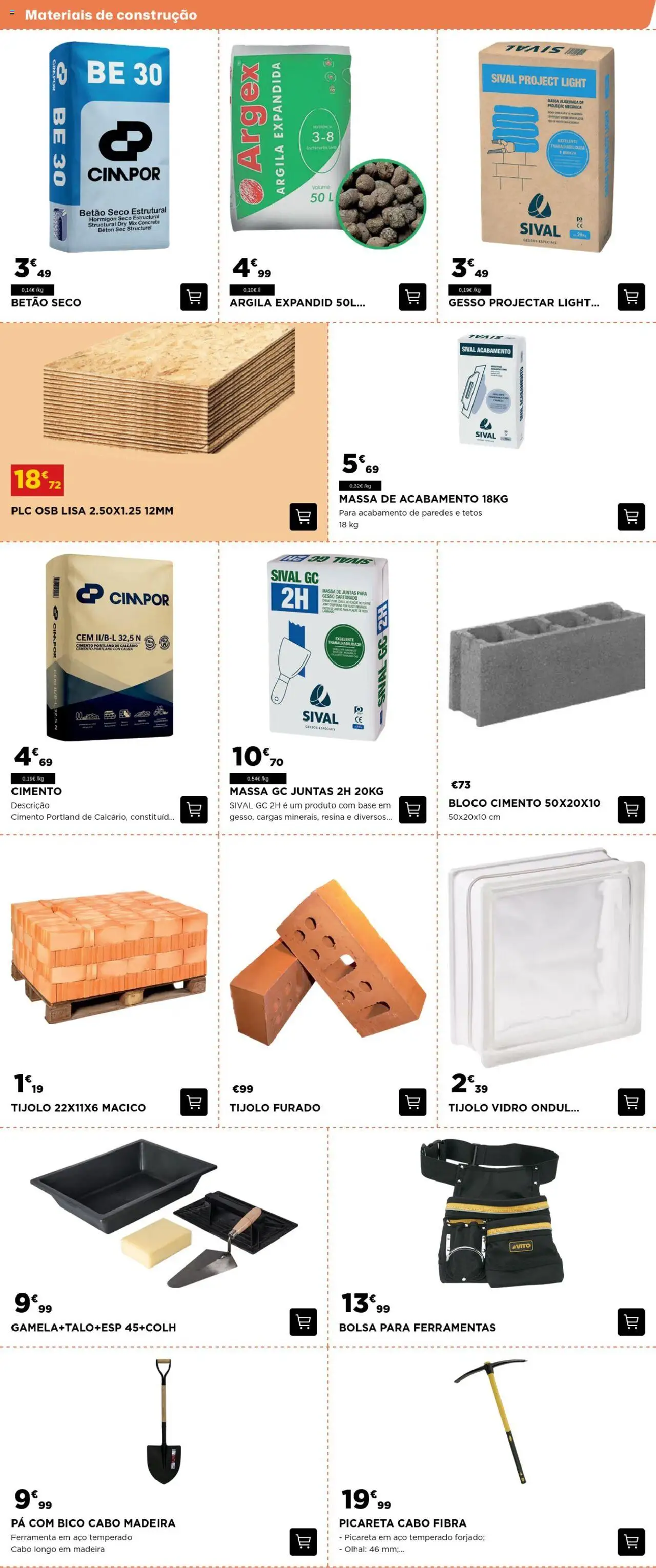 BricoMarché - Catálogo de Construção e Jardim │ válido de 17.07.2025 | Página: 2 | Produtos: Cabo, Base, Cimento, Massa