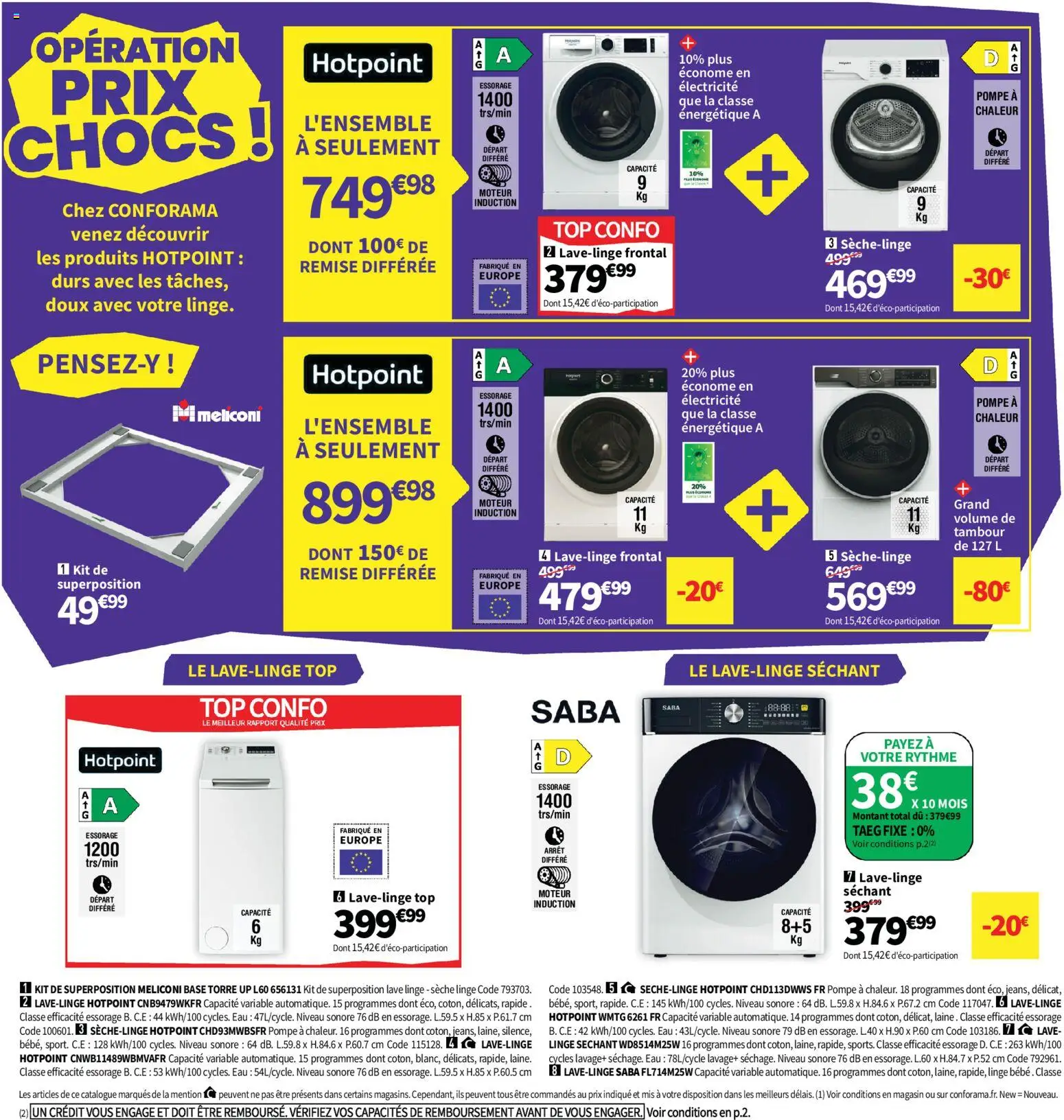 {H1} | Page: 42 | Produits: Lave linge, Base