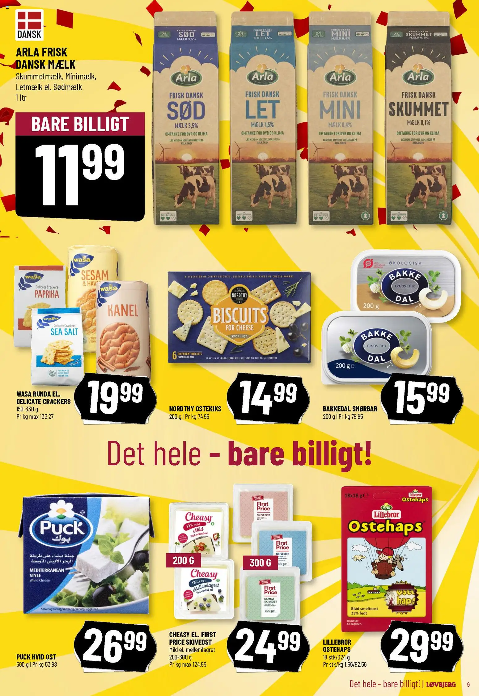 Løvbjerg tilbudsavis – gyldig fra 07.11.2025 | Side: 9 | Produkter: Mælk, Kanel, Skiveost, Paprika