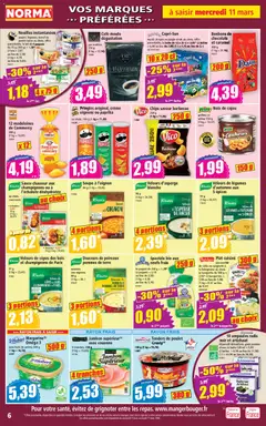 Norma - Prévisualisation de Norma catalogue valide à partir de 11.03.2026 | Page: 6 | Produits: Noix de cajou, Artichaut, Oignon, Chips