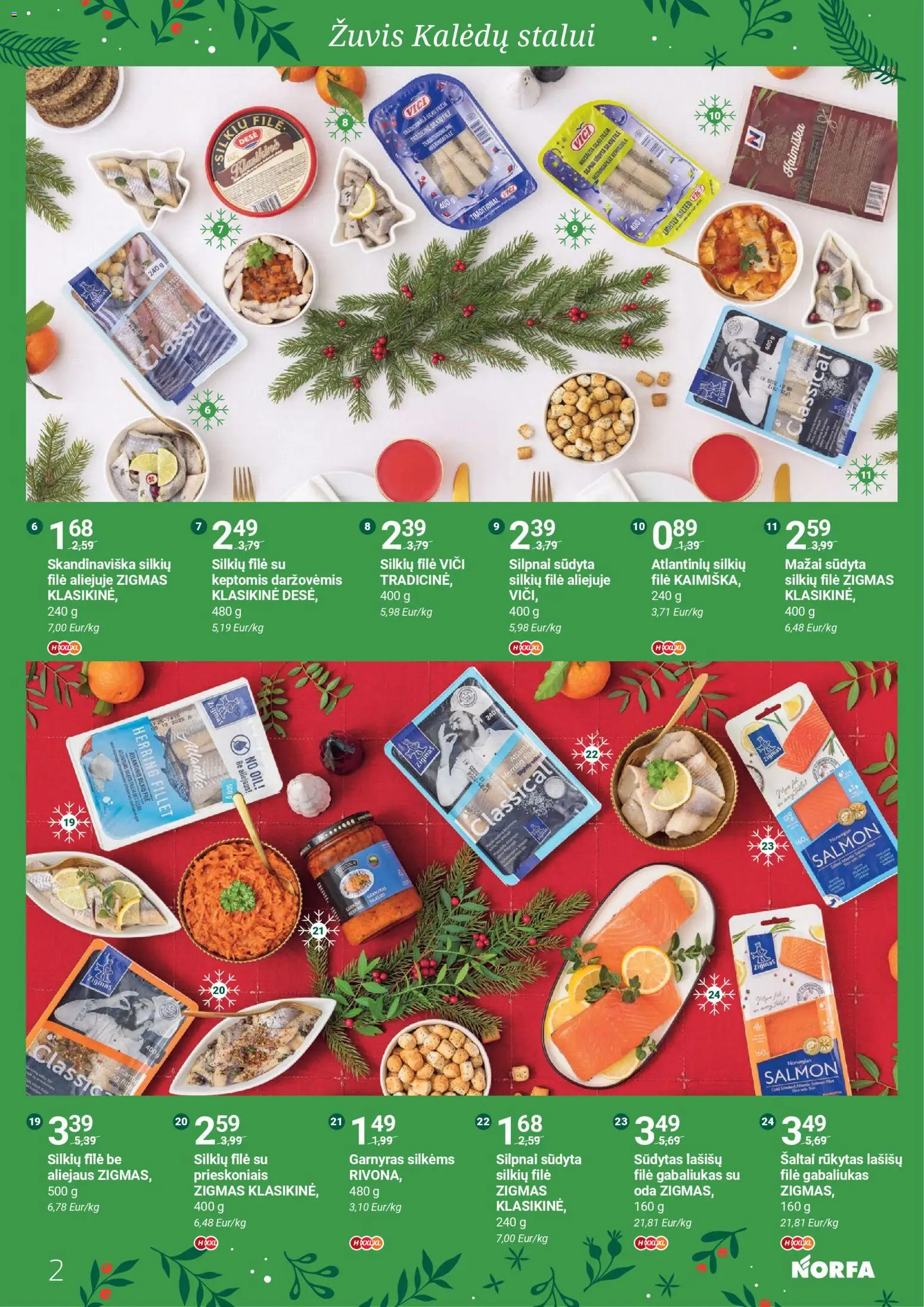 NORFA akcijos nuo 11.12.2025 | Puslapis: 2 | Prekių: Žuvis