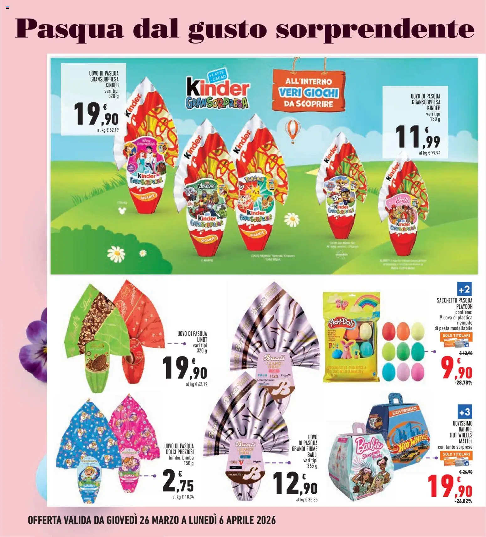 Volantino Conad del 26.03.2026 | Pagina: 4 | Prodotti: Uova, Pasta, Uovo di pasqua, Cacao