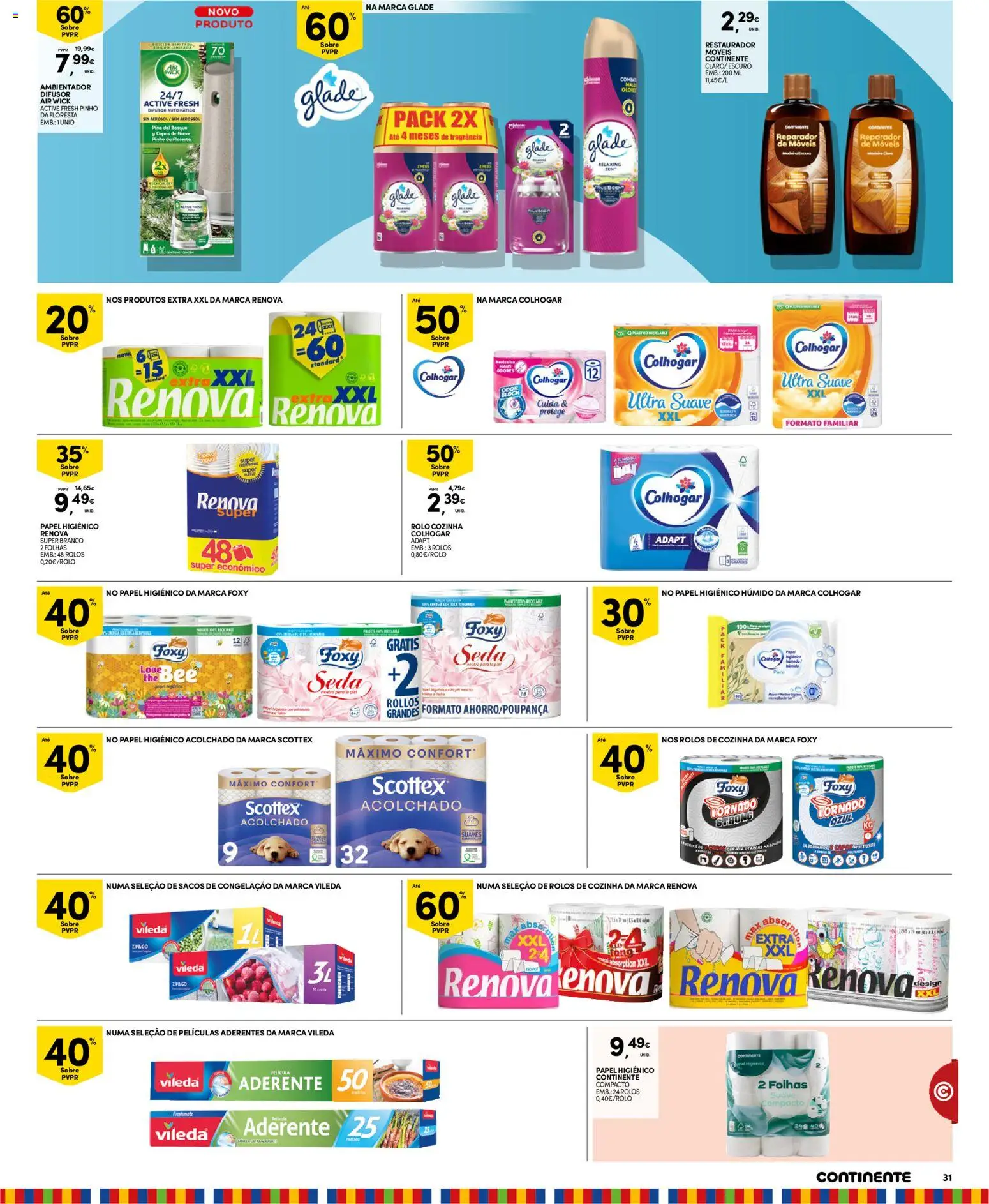 Continente - Madeira │ válido de 10.03.2026 | Página: 31 | Produtos: Copos, Papel higiénico, Fragrância, Difusor