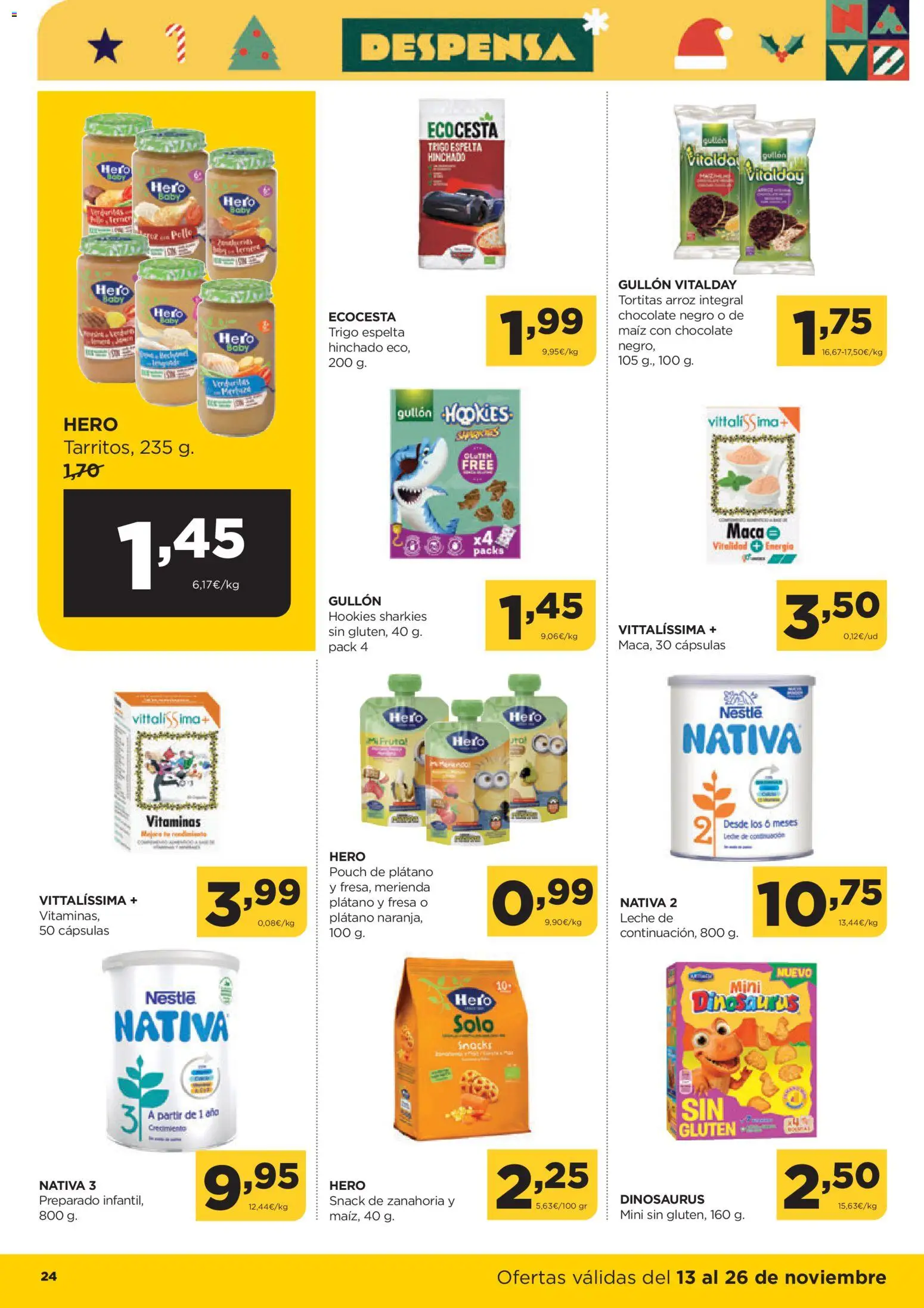 Alimerka folleto Asturias │ válido desde el 13.11.2025 | Página: 26 | Productos: Leche, Chocolate, Arroz, Zanahoria