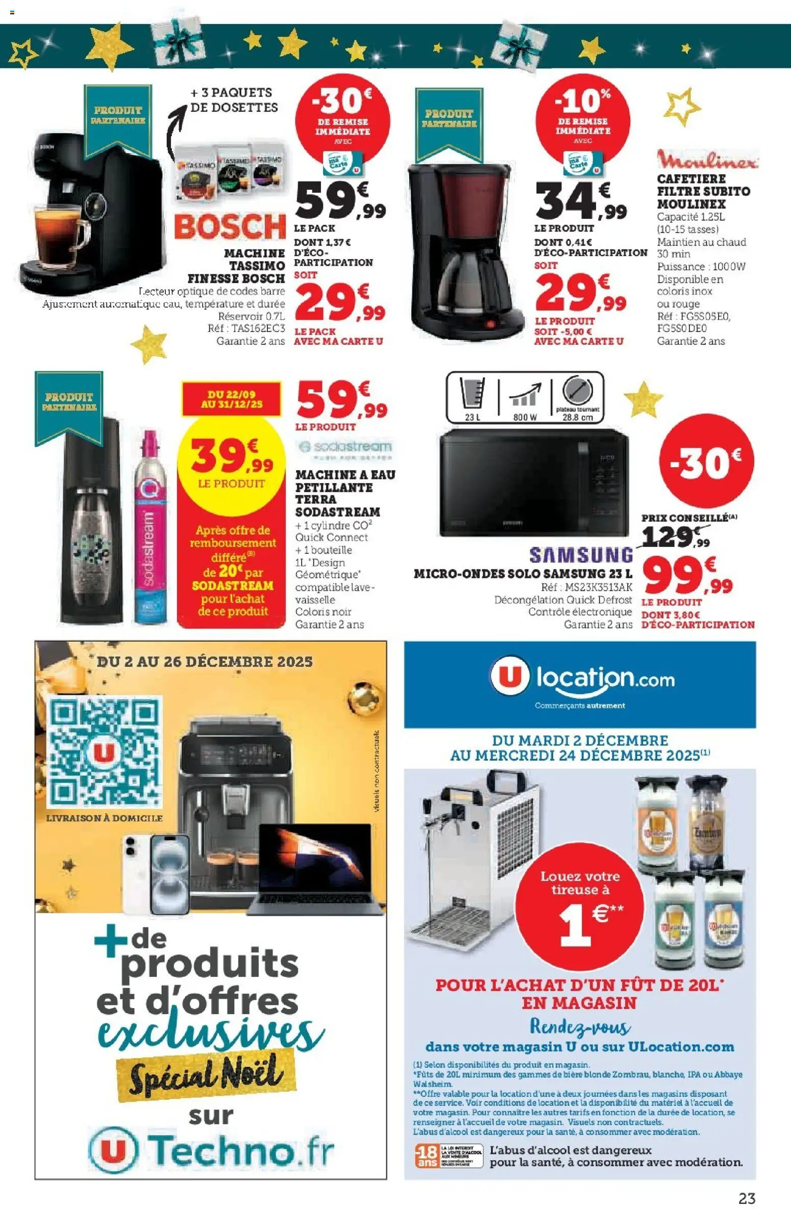 {H1} | Page: 23 | Produits: Cafetière, Tassimo, Bière, Tasses