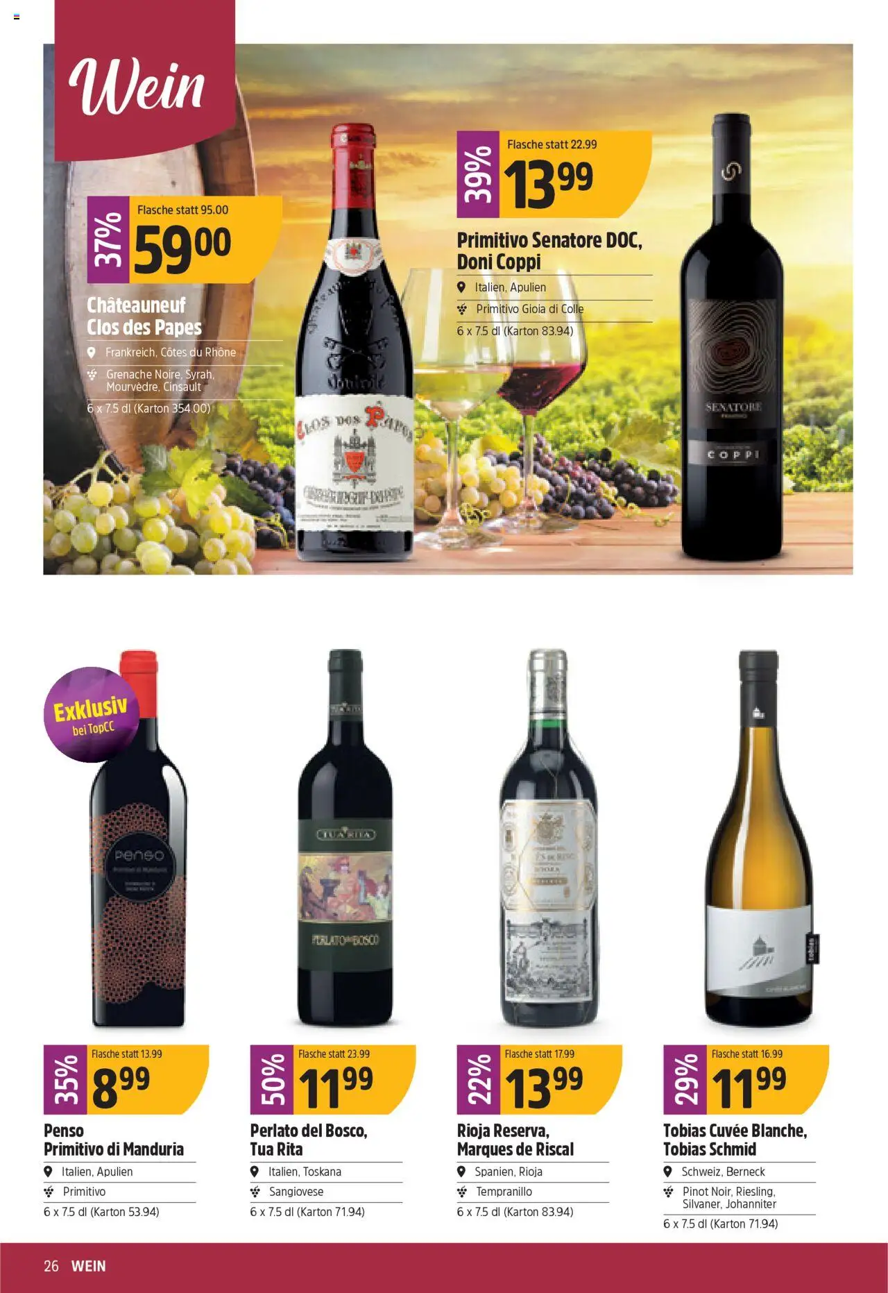 TopCC Aktionen – gültig ab 20.10.2025 | Seite: 26 | Produkte: Wein