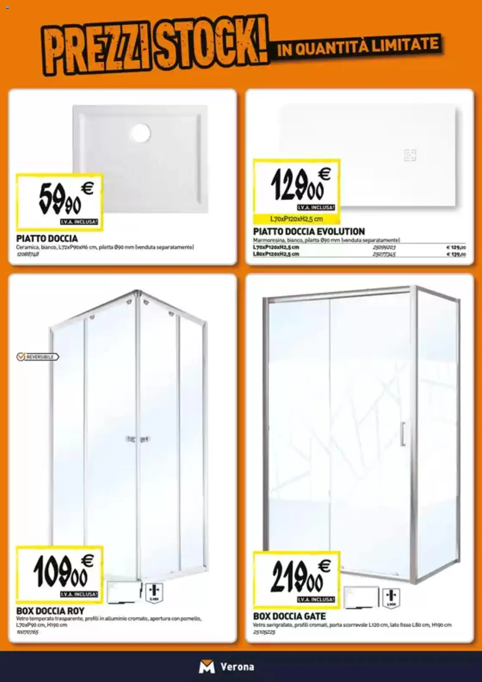 Volantino TECNOMAT del 26.03.2026 | Pagina: 2 | Prodotti: Box doccia, Piatto, Alluminio, Doccia