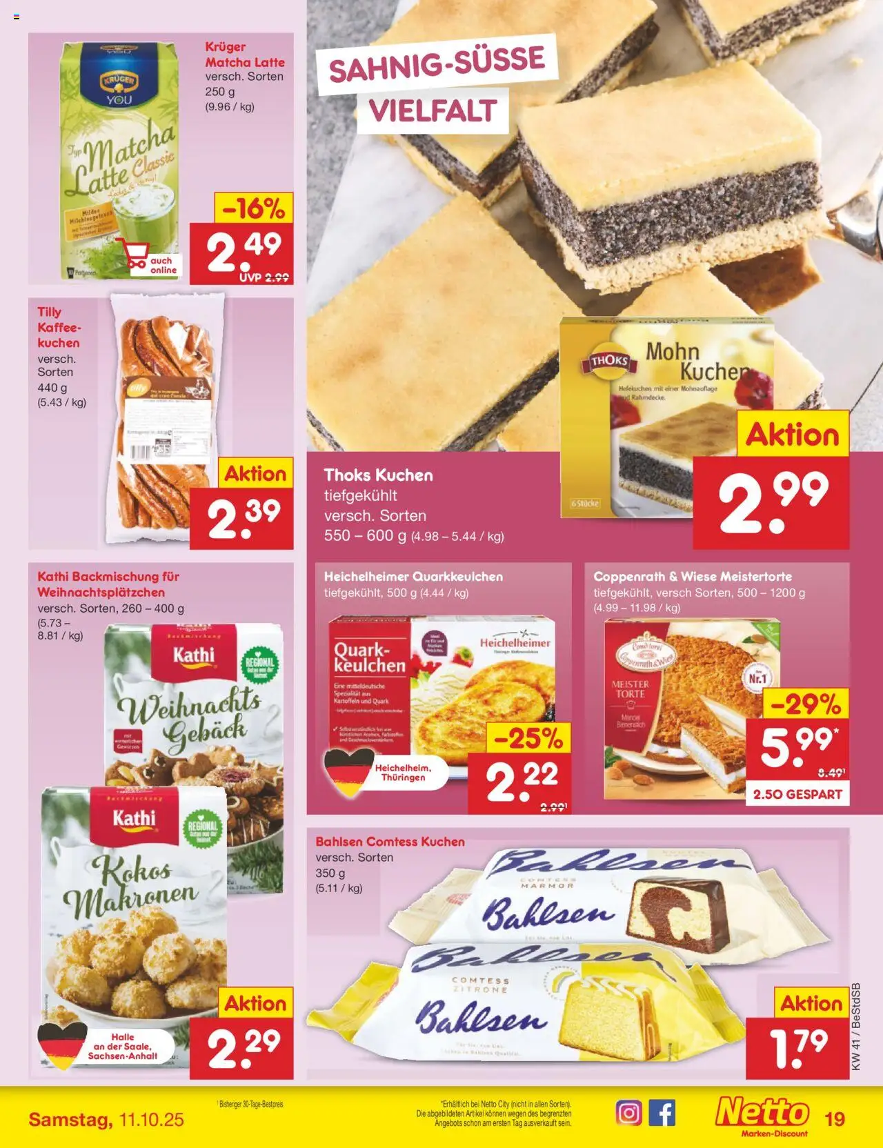 Netto Marken-Discount Prospekt 	 – gültig ab 06.10.2025 | Seite: 21 | Produkte: Quark, Kartoffeln, Zitrone, Kuchen