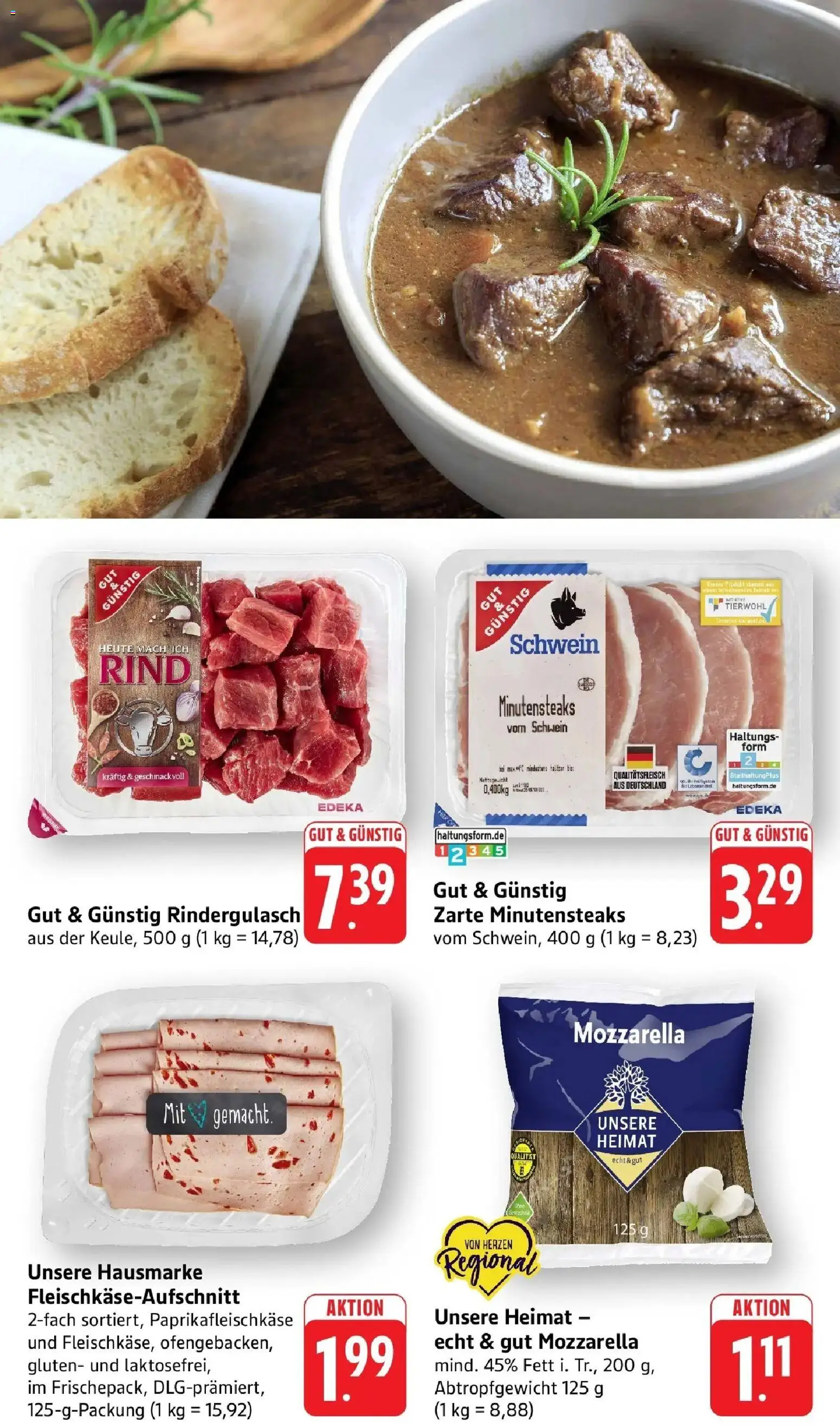 Edeka prospekt Gengenbach	 – gültig ab 01.03.2026 | Seite: 5 | Produkte: Rindergulasch, Mozzarella