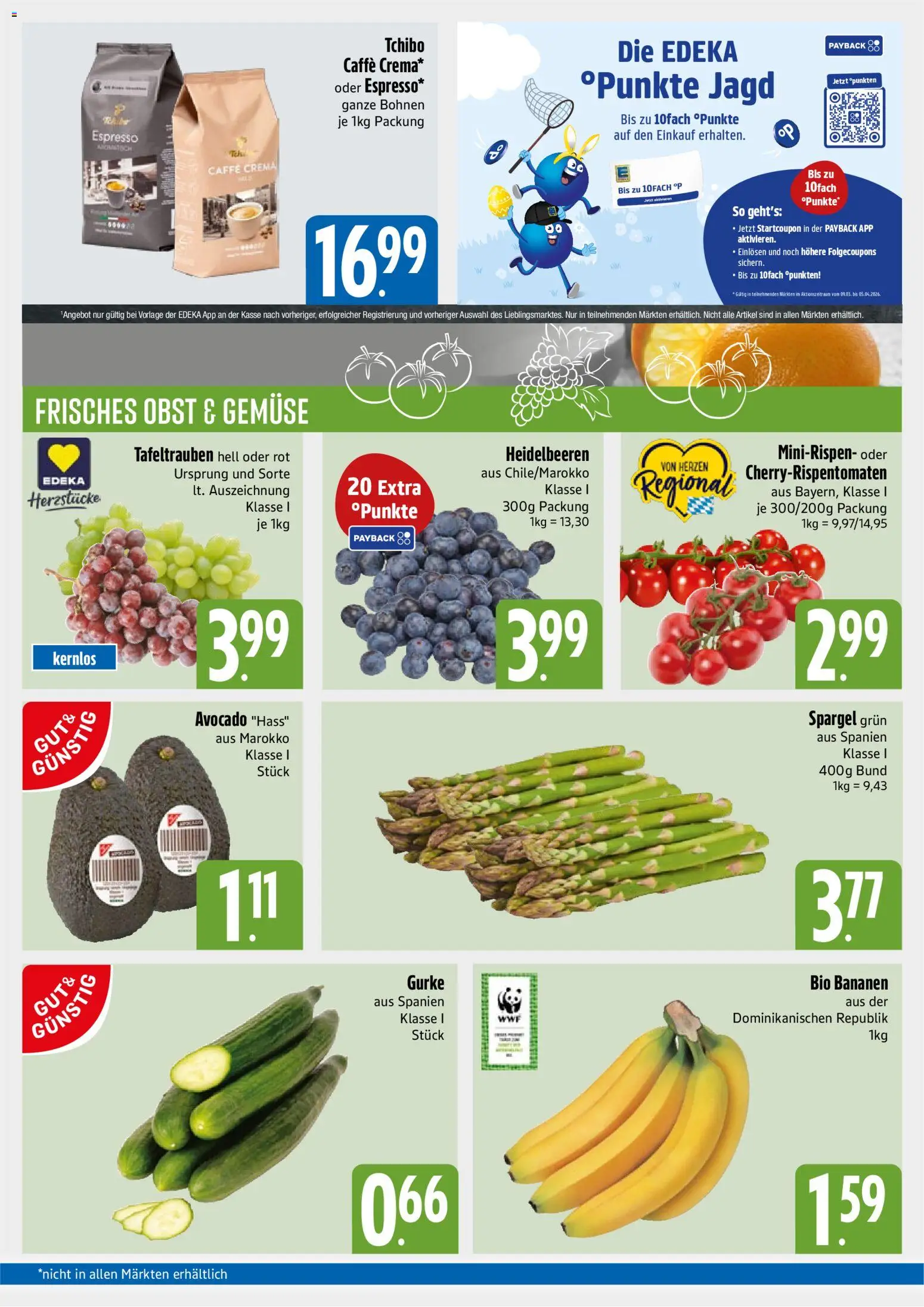 E xpress Prospekt 	 – gültig ab 16.03.2026 | Seite: 3 | Produkte: Heidelbeeren, Avocado, Gemüse, Obst