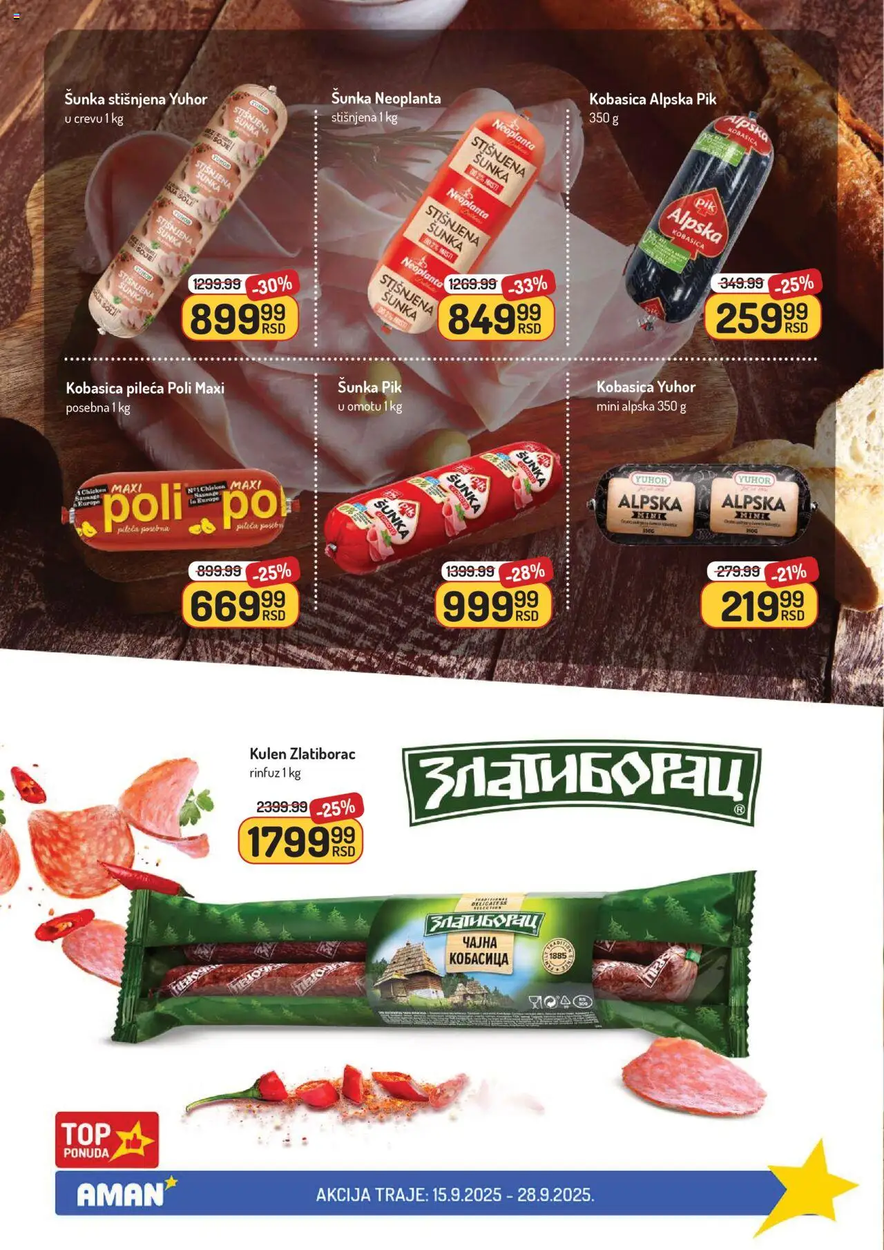 Aman katalog - važi od 15.09.2025 | Strana: 4 | Proizvode: Kulen, Šunka, Kobasica