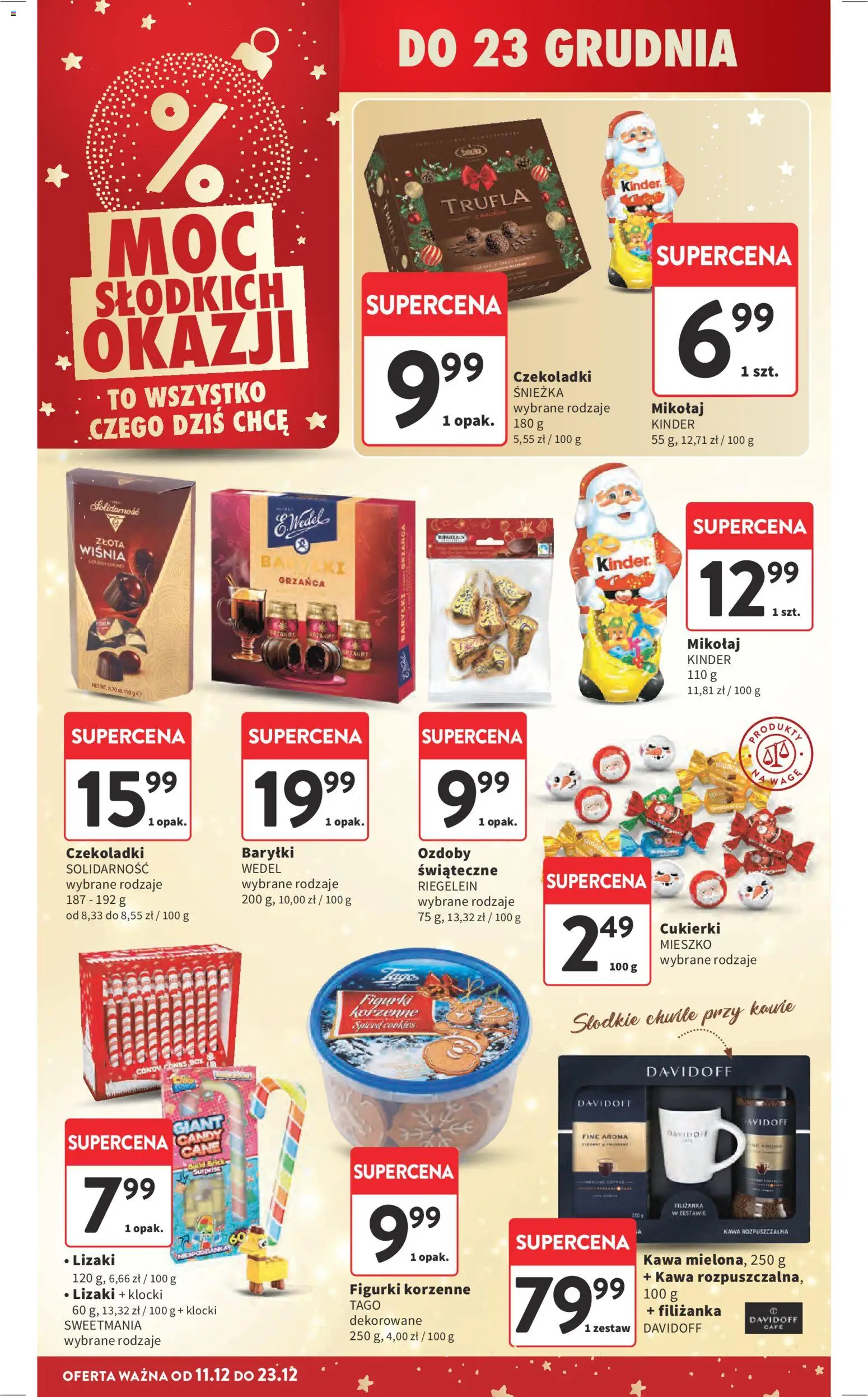 Intermarche Gazetka od 11.12.2025 | Strona: 12 | Produkty: Czekoladki, Figurki, Lizaki, Cukierki